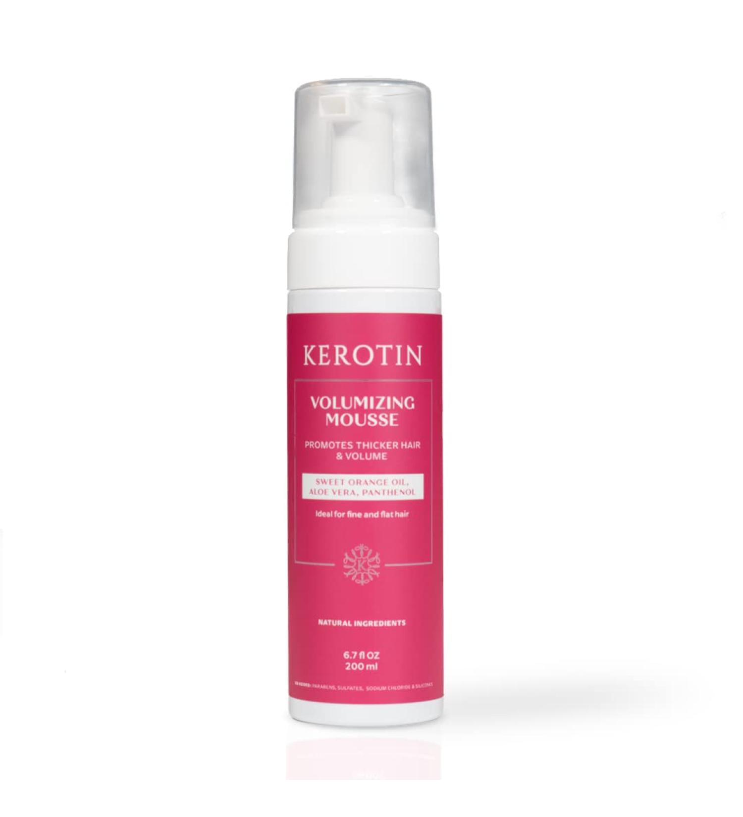 Kerotin Volumizing Mousse | Hair Thickening & Styling Foam for Instant Definition | Ideal for Fine & Thin Hair | Cruelty-Free | Made in USA - Buy Online on GoSupps.com