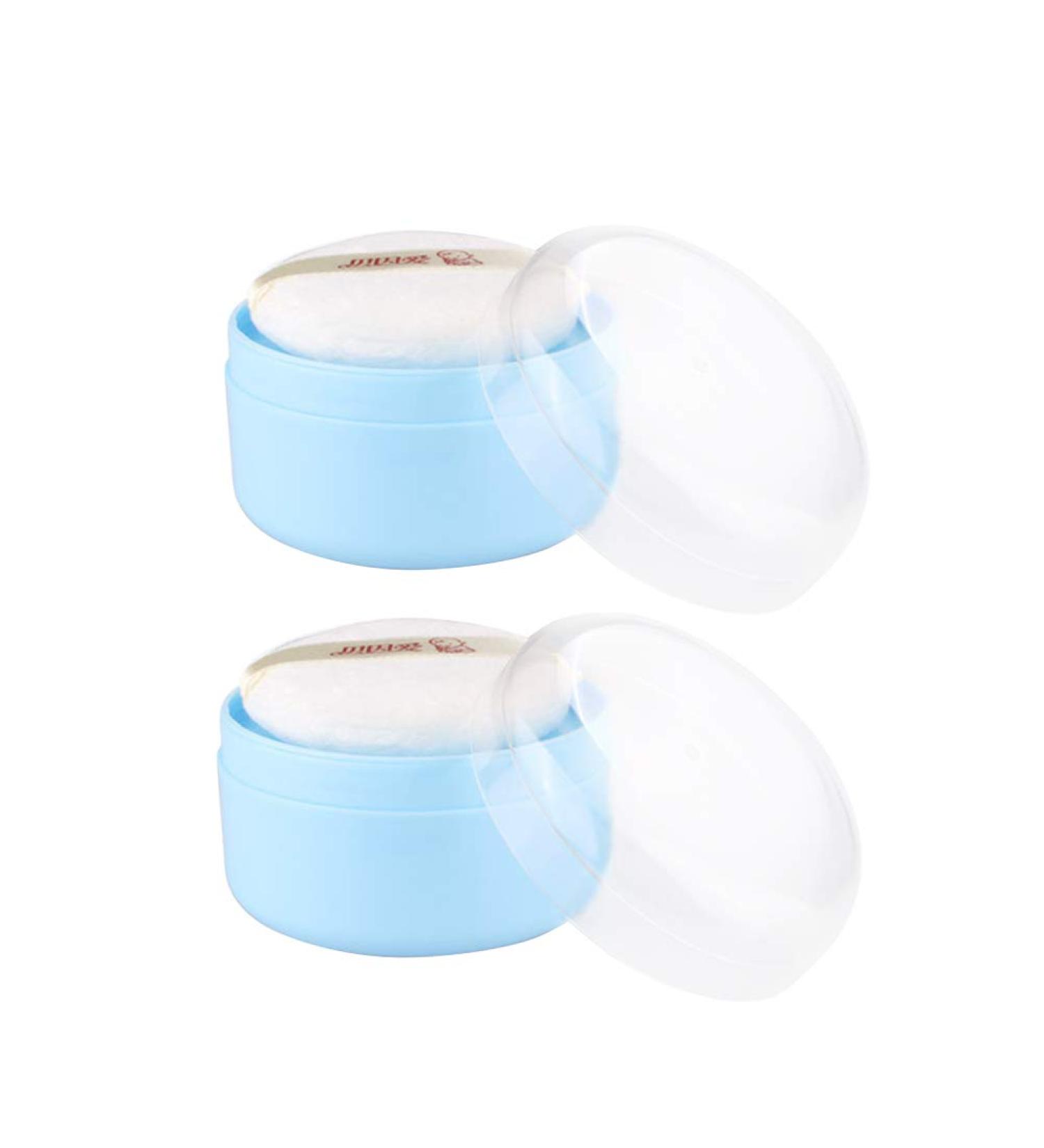 SUPVOX Talcum Powder Puff Box Empty Body Powder Container with Puffs and Sifter for Home and Travel - Buy Online on GoSupps.com