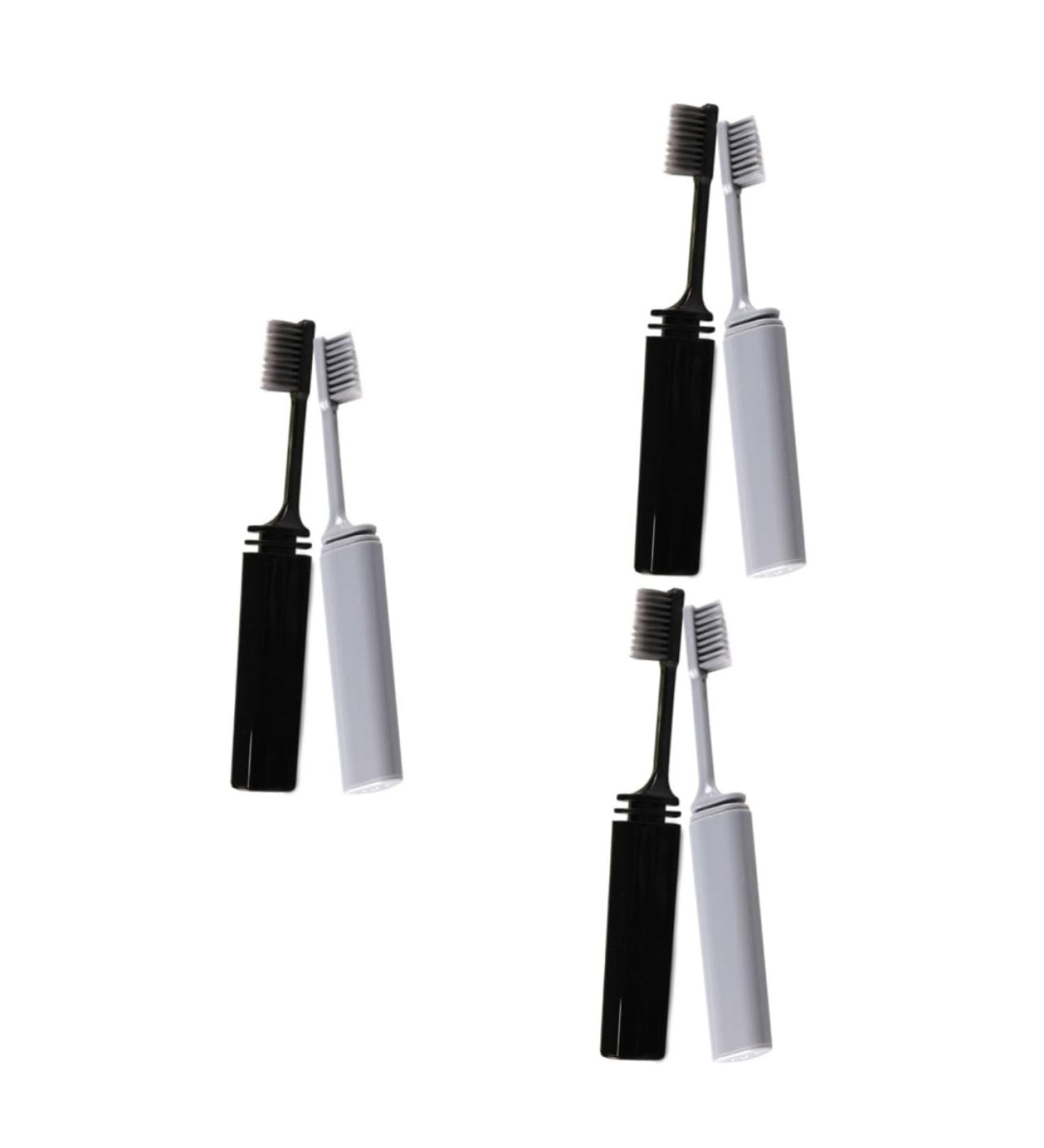 FRCOLOR 6 Pcs Foldable Travel Toothbrush Set - Portable Personal Care Teeth Brushes for International Shipping - Buy Online on GoSupps.com