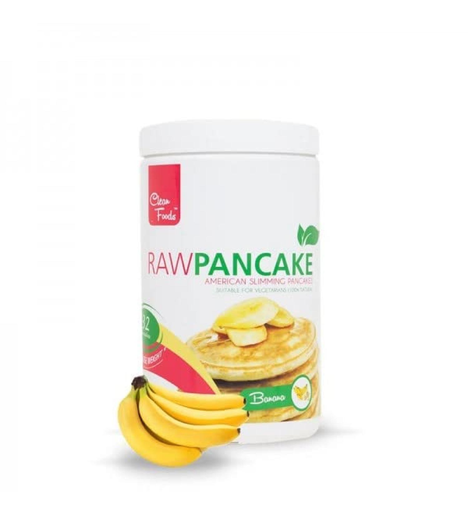 CleanFoods Raw Banana Pancakes 425g | Low-Calorie 45 Calories/100g | Quick 2-Minute Preparation | Konjac Glucomannan - Buy Online on GoSupps.com