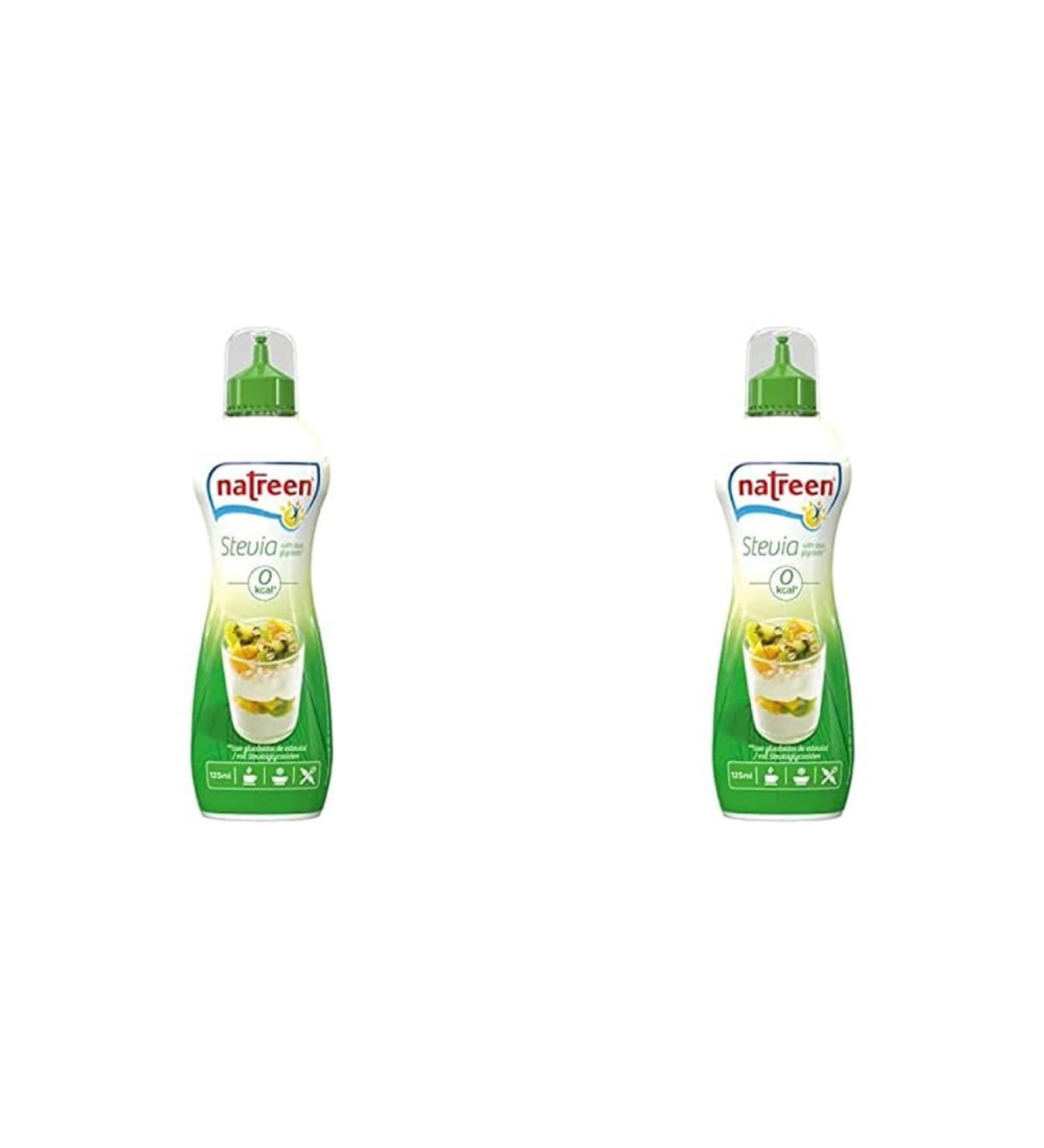 natreen Stevia Liquid Sweetener 125ml - Sugar-Free Sweetening (Pack of 2) | International Shipping Available - Buy Online on GoSupps.com