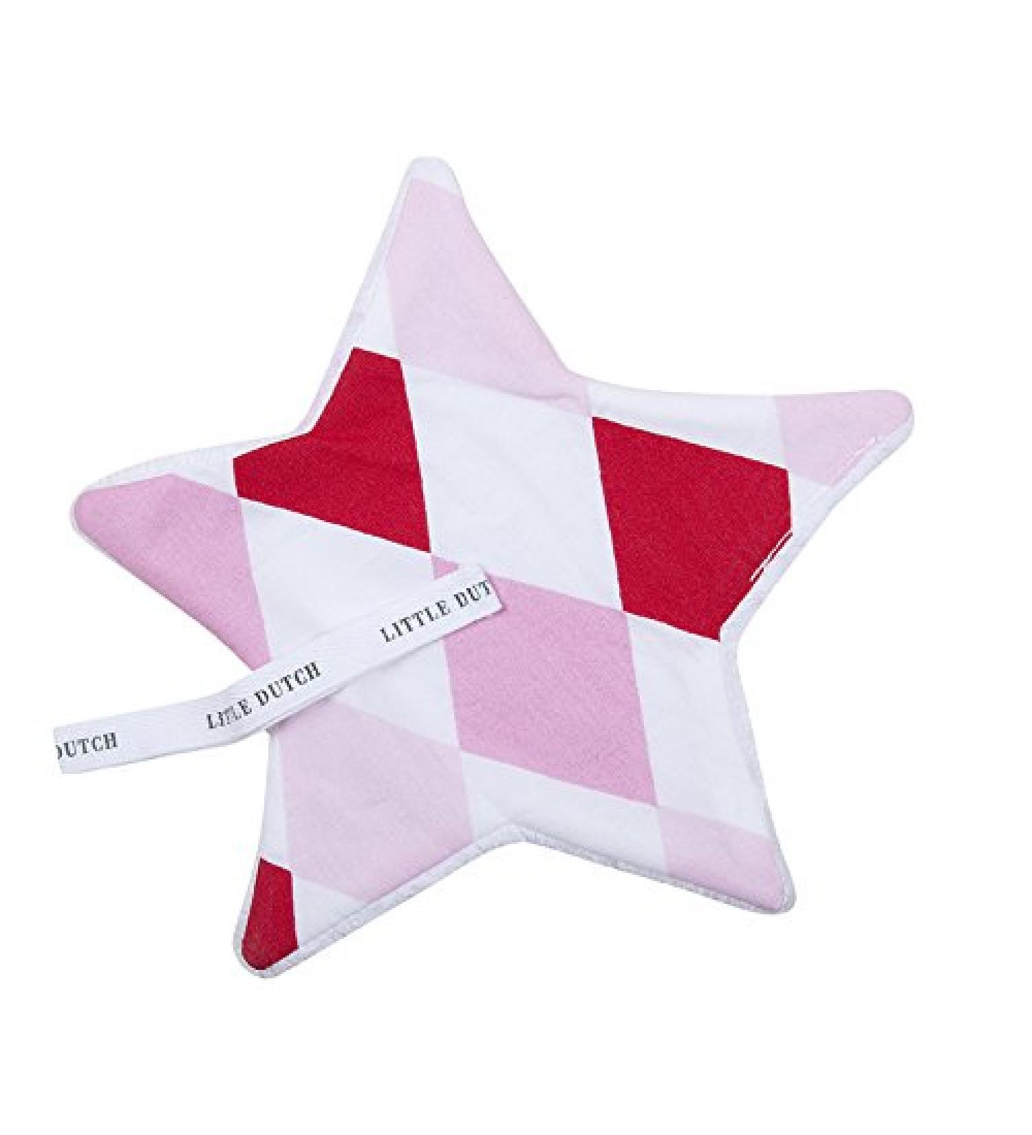 Little Dutch 3999 pacifier cloth diamond pink & red