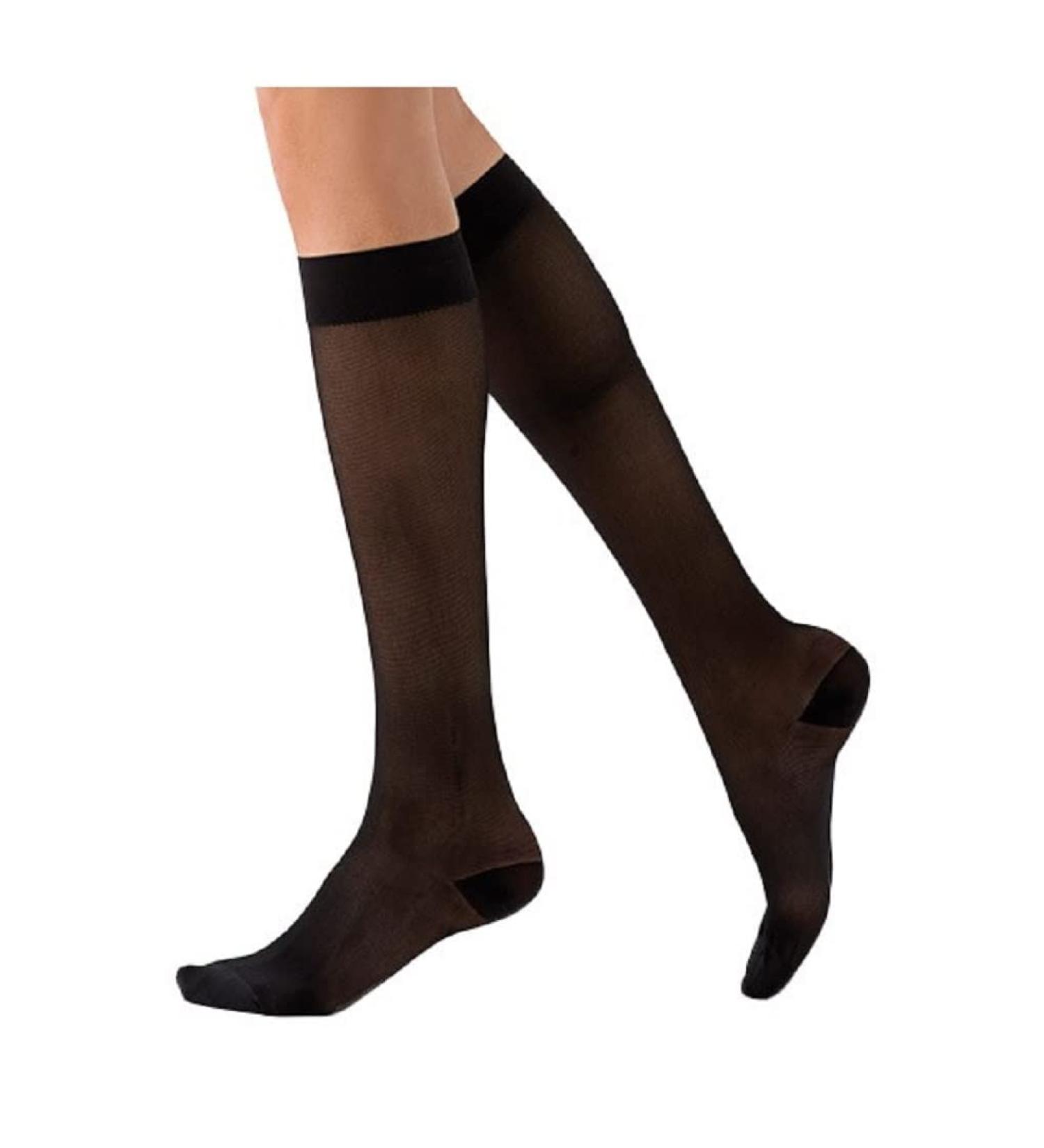 Thuasne Venoflex Secret Mi-Bas compression stocking transparent 7 colours 5 sizes class 2 black size 1 (lot of 1)