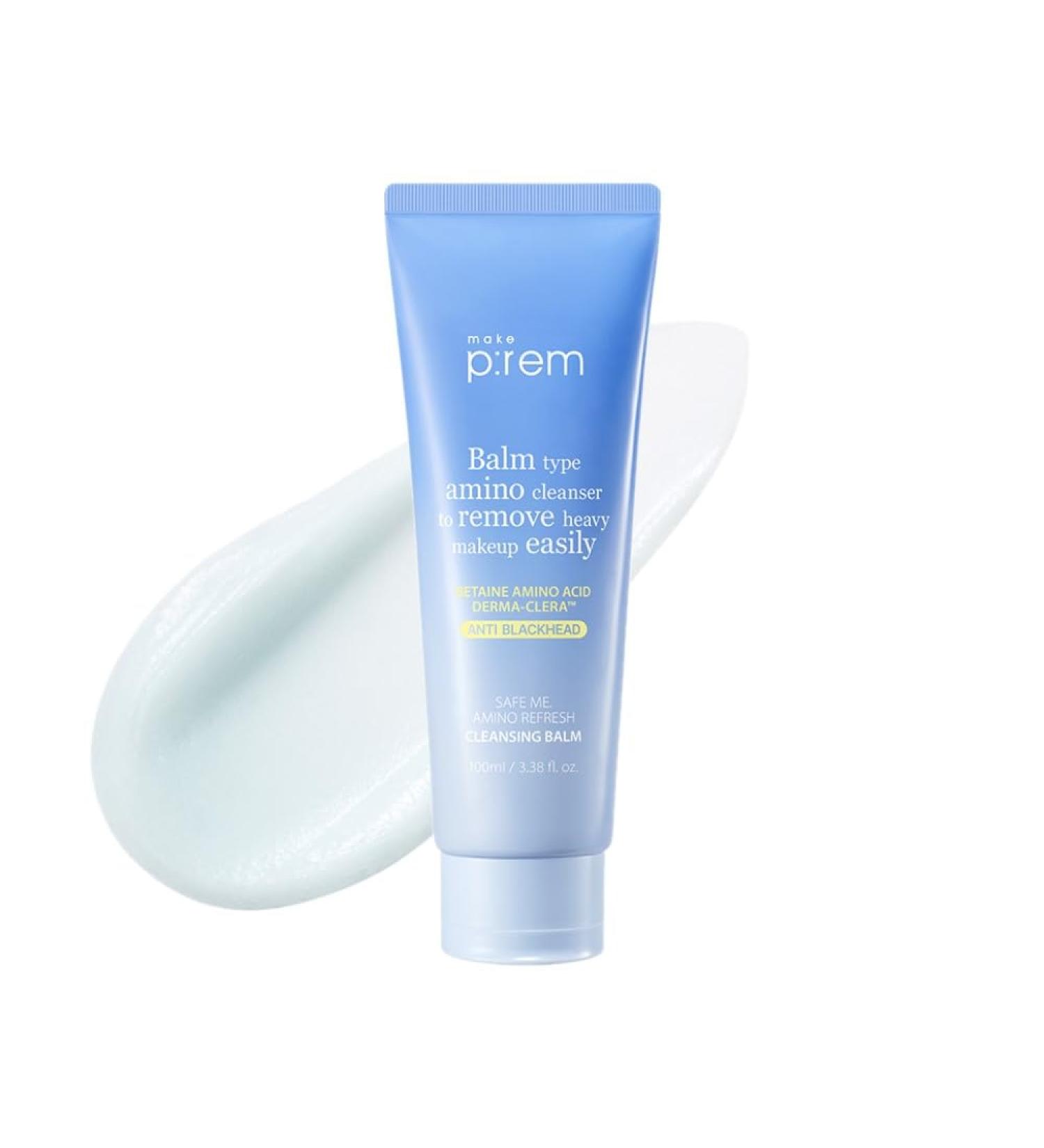 MAKE P:REM Safe Me. Amino Refresh Cleansing Balm, Gentle Makeup Remover for Deep Cleansing, Removes Blackheads, Eye-Safe Cleanser, Korean Skin Care, 3.38 Fl Oz, 100ml - Buy Online on GoSupps.com