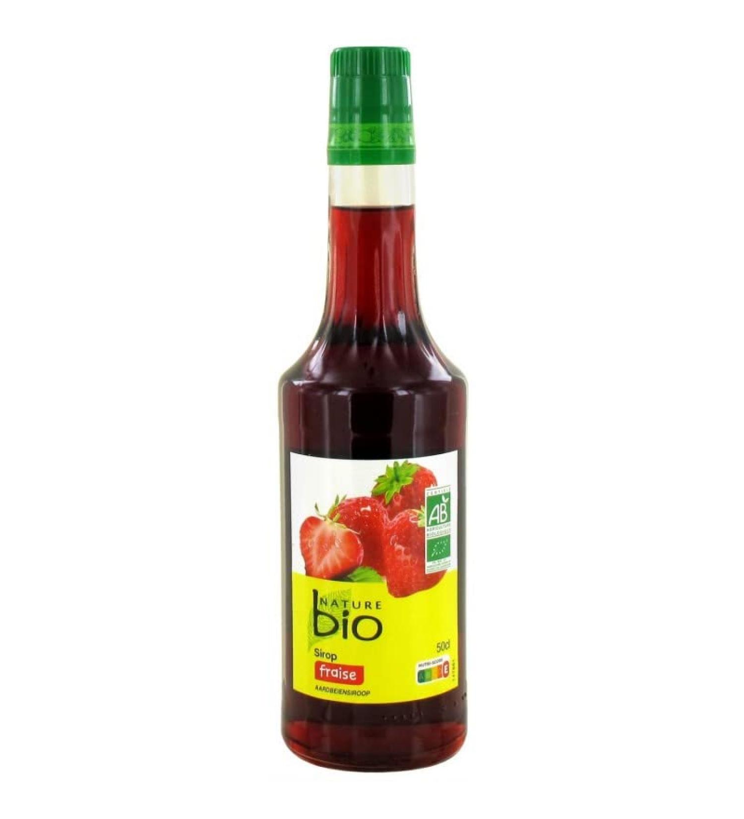 Nature Bio Strawberry Syrup 50cl Pack of 4 - Buy Online on GoSupps.com