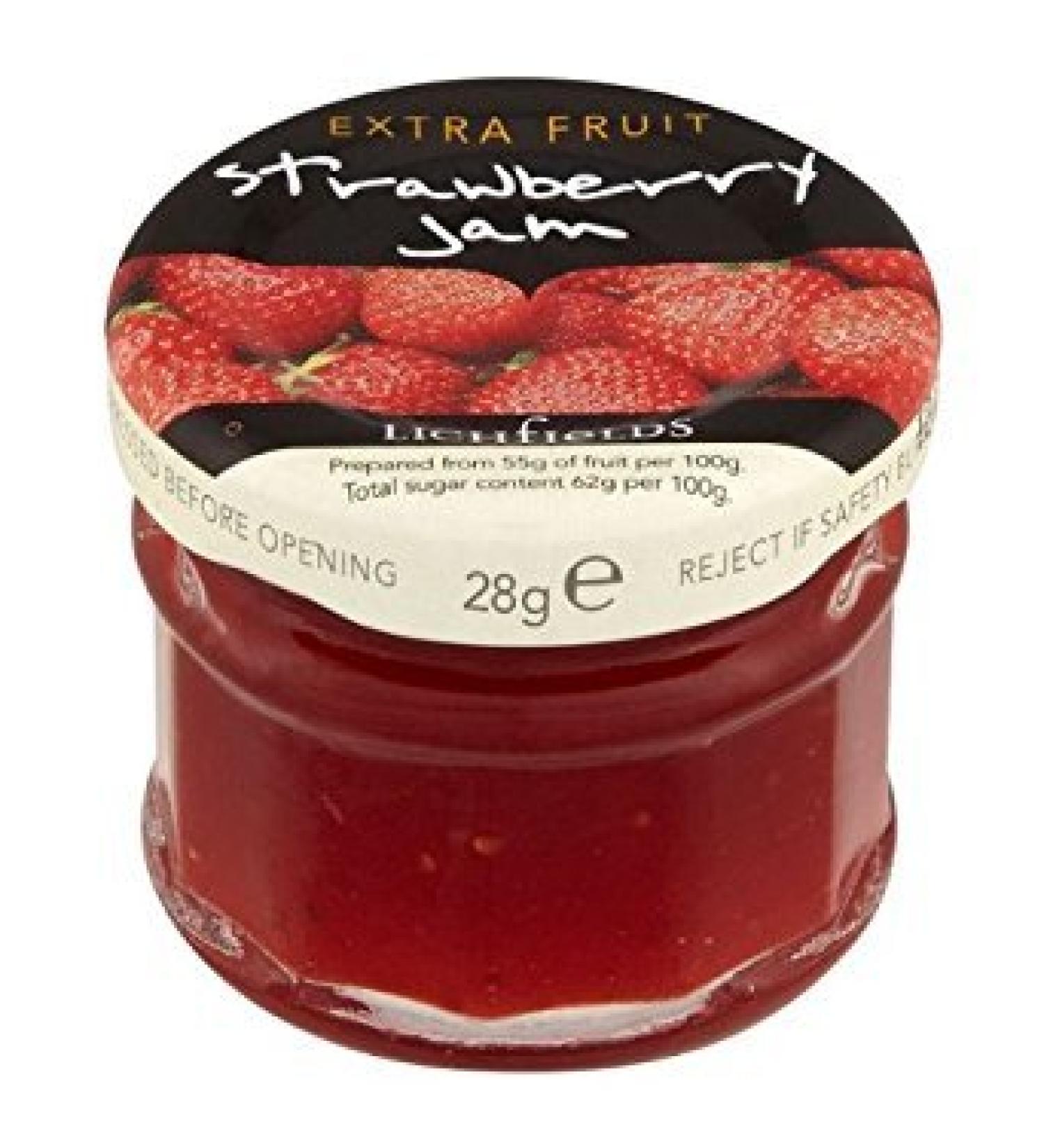 Lichfields Extra Fruit Strawberry Jam 24 x 28G