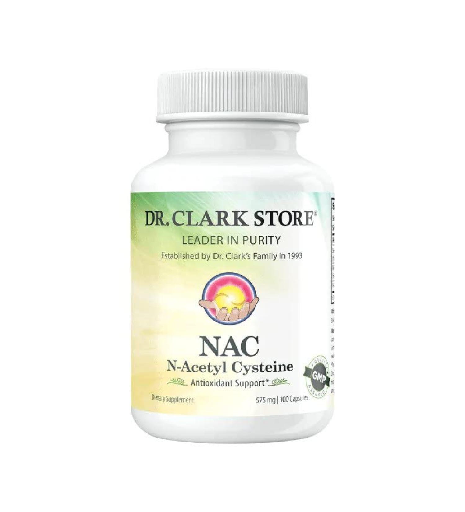 Dr Clark Store N-Acetyl Cysteine 575mg - 100 Gelatin Capsules - Buy Online on GoSupps.com