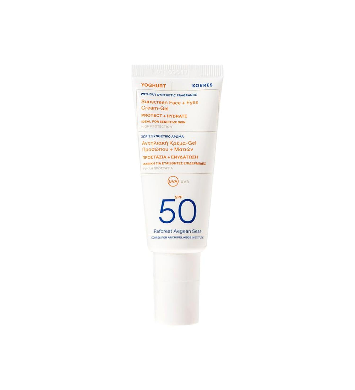 KORRES Yoghurt Sunscreen Face & Eyes Cream - Gel 50SFP 40ml