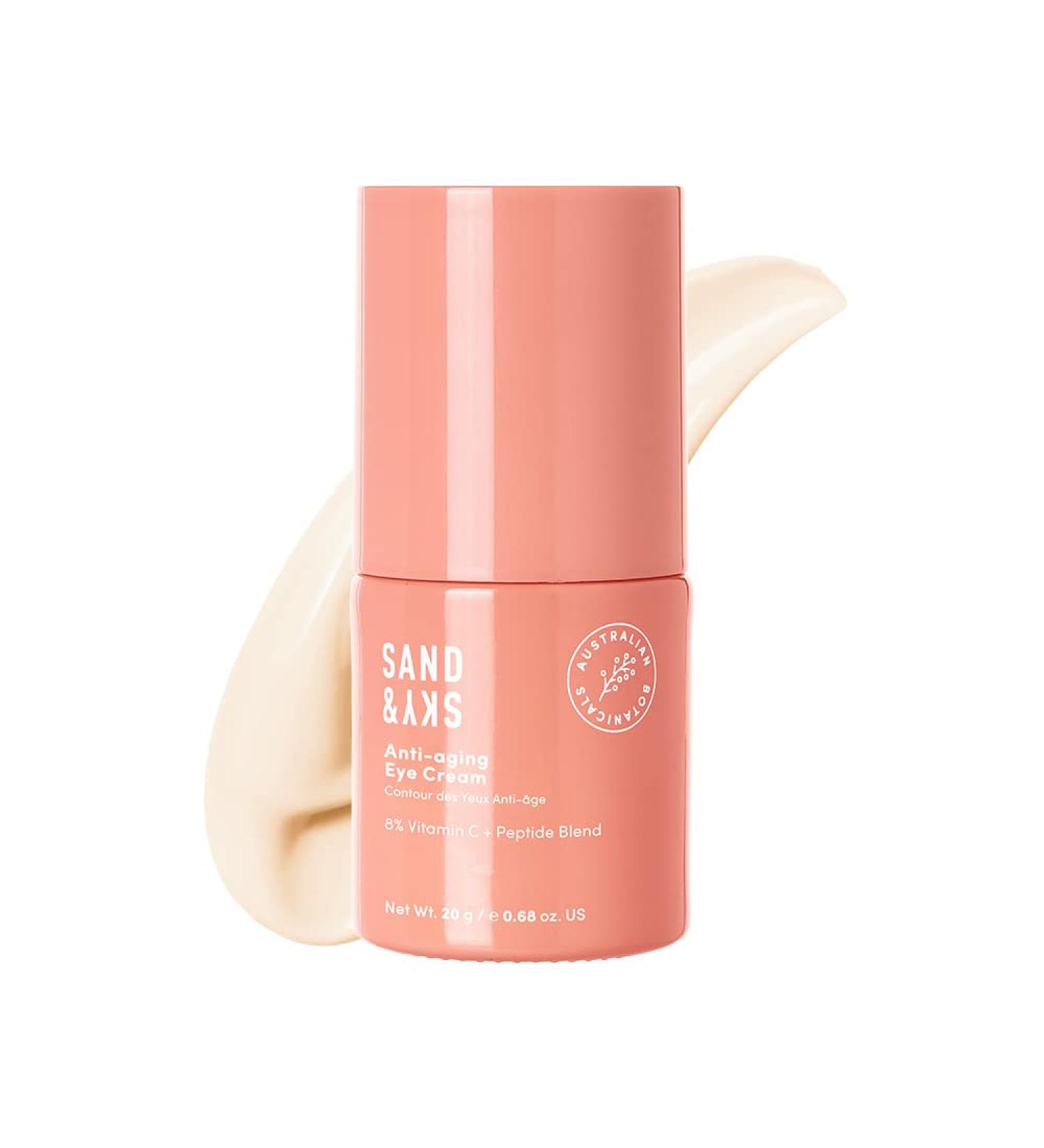 Sand & Sky Anti-Aging Eye Cream Reduce Dark Circles & Puffiness | Firming Eye Treatment with Hyaluronic Acid Vitamin C & Peptides | International Shipping Available - Buy Online on GoSupps.com