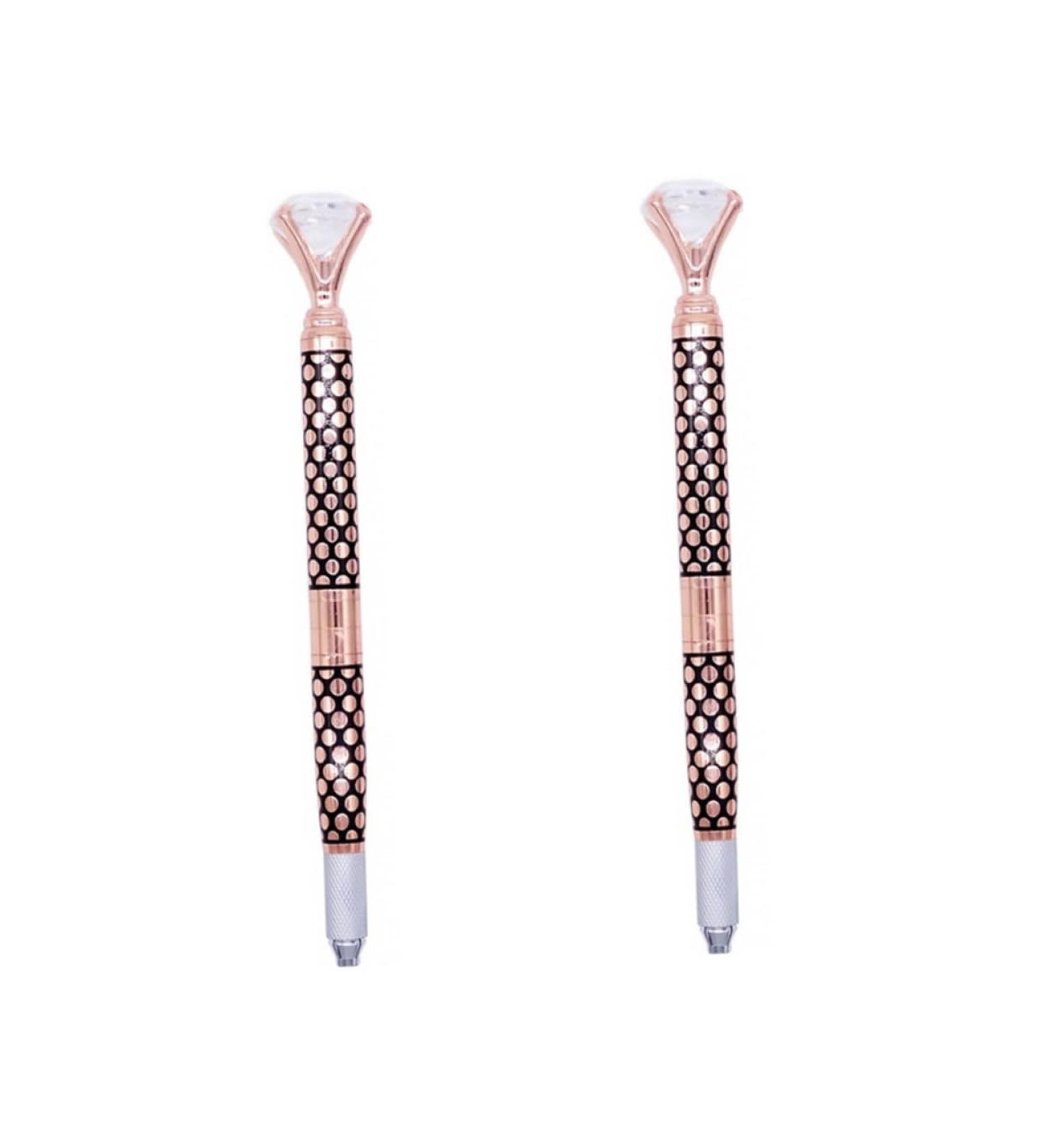 FOMIYES 2pcs Embroidery Pen Eyebrow Pen 3 Head Needle Pen Permanent Pen Eyebrow Kit Manual 3d Rose Gold - Buy Online on GoSupps.com