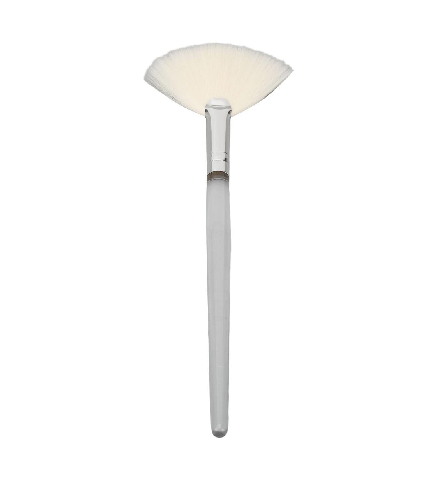 Face Mask Fan Brush Transparent Handle Cosmetic Flat Facial Brush Large Applicator for Beauty Salon - Buy Online on GoSupps.com