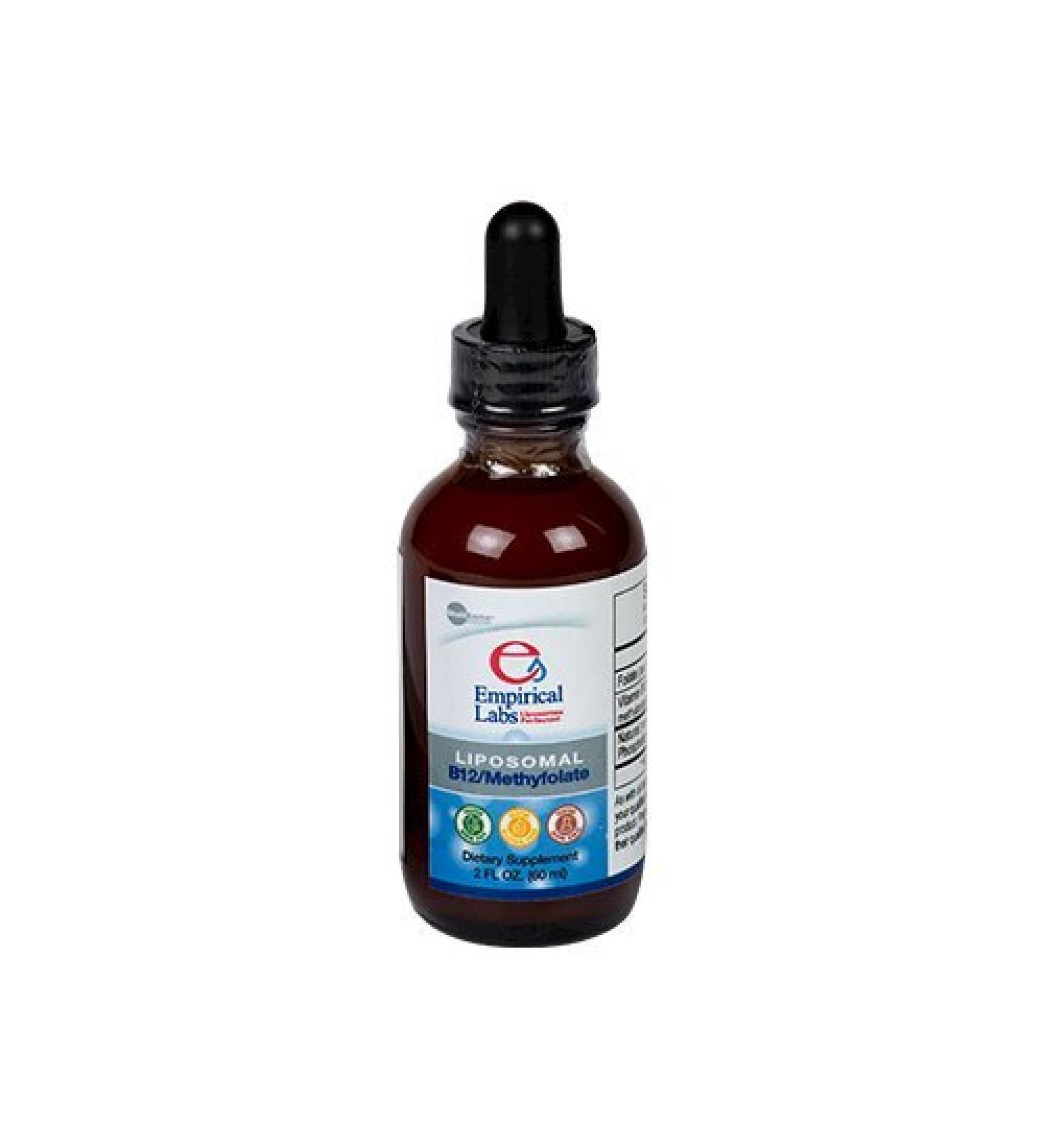 Liposomal Vitamin B-12 with L-5-mthf Professional Single Dosage Quanities of Methylfolate Liquid As Methylcobalamin and Natural (Non-hydrogenated) Phosphatidyl Choline Non GMO Non Soy 2 Fl Oz 2 Fl Oz (Pack of 1)