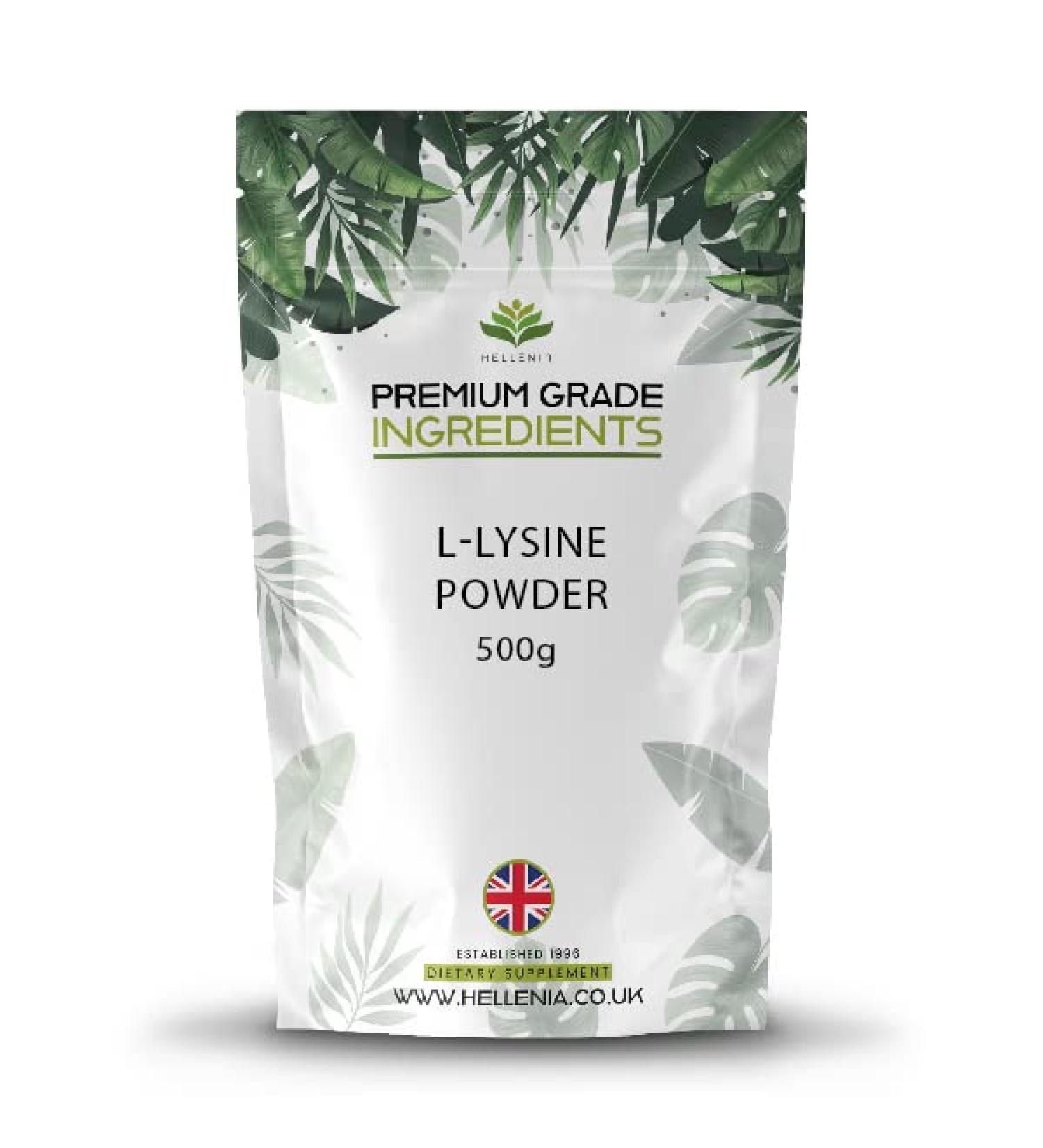 Hellenia L-Lysine Powder 500g - Premium Grade Sports Supplement - Buy Online on GoSupps.com