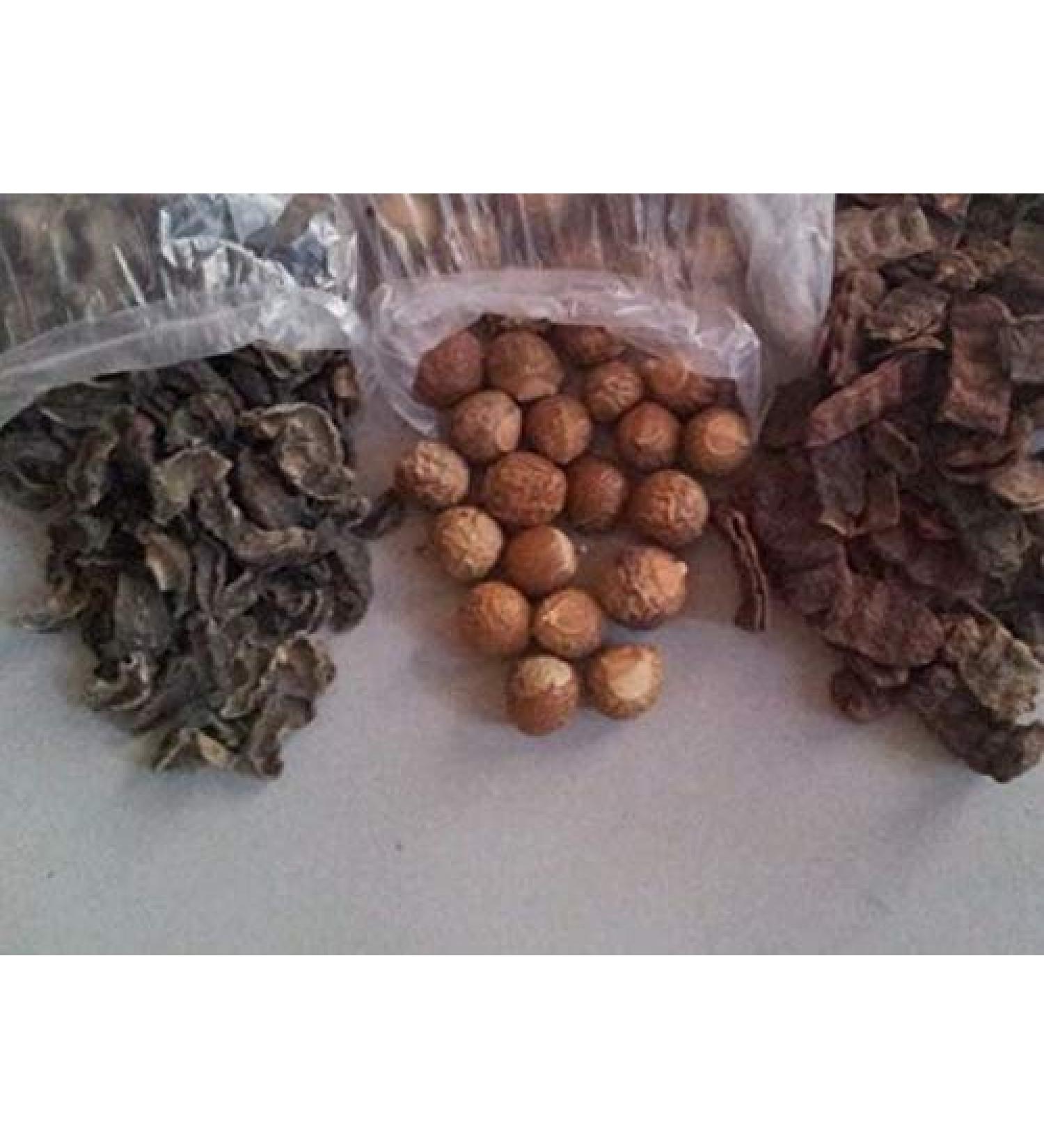 Royalmedi Forest Herbs Organic Premium Quality Whole Dried Amla Reetha Shikakai Raw Form for Hair Care Each 100Gms