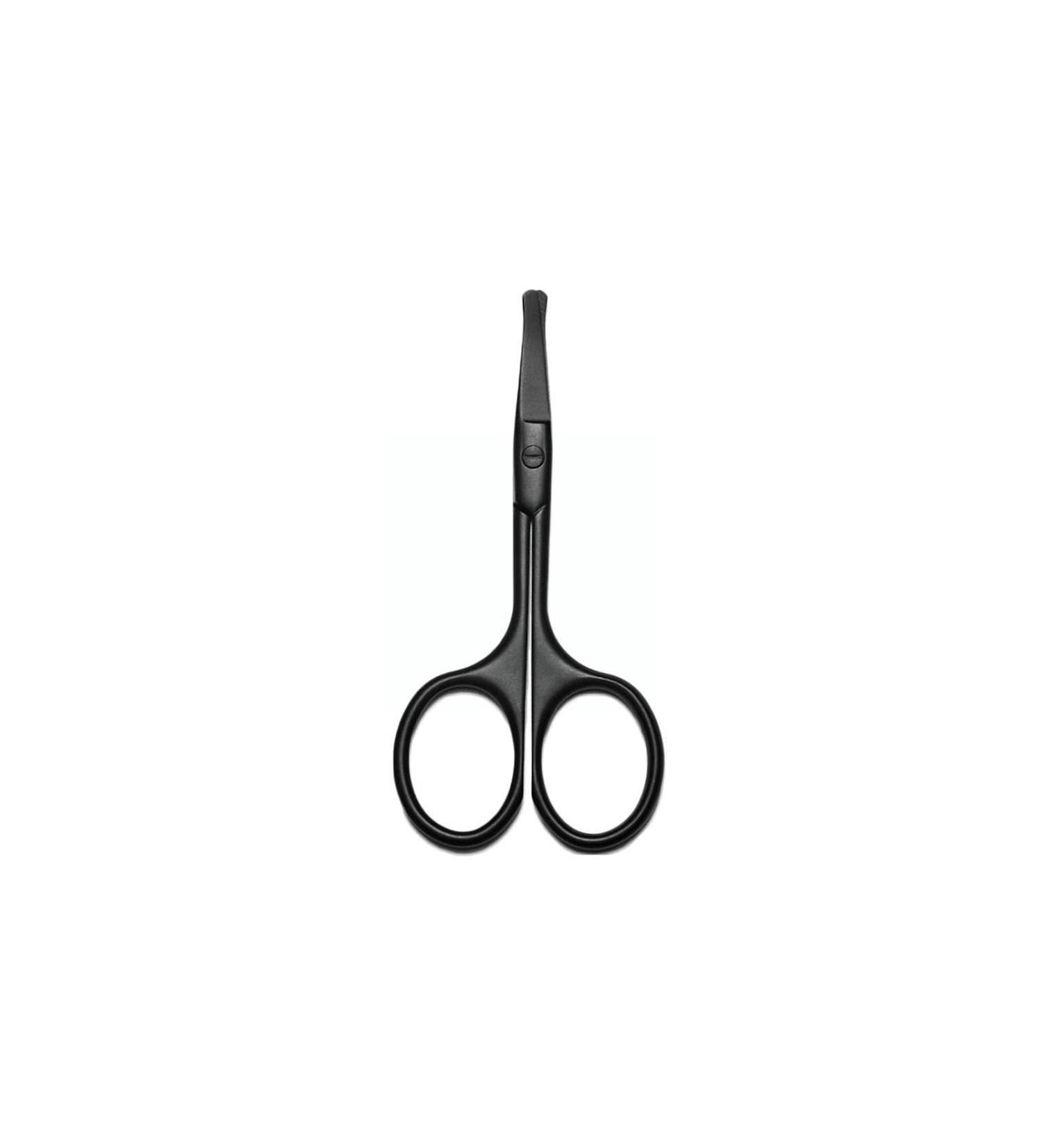Nose Hair Trimmer - Portable Steel Curved Mustache & Ear Hair Remover - Safe Scissor & Razor - Black Silver Gold Options - Buy Online on GoSupps.com