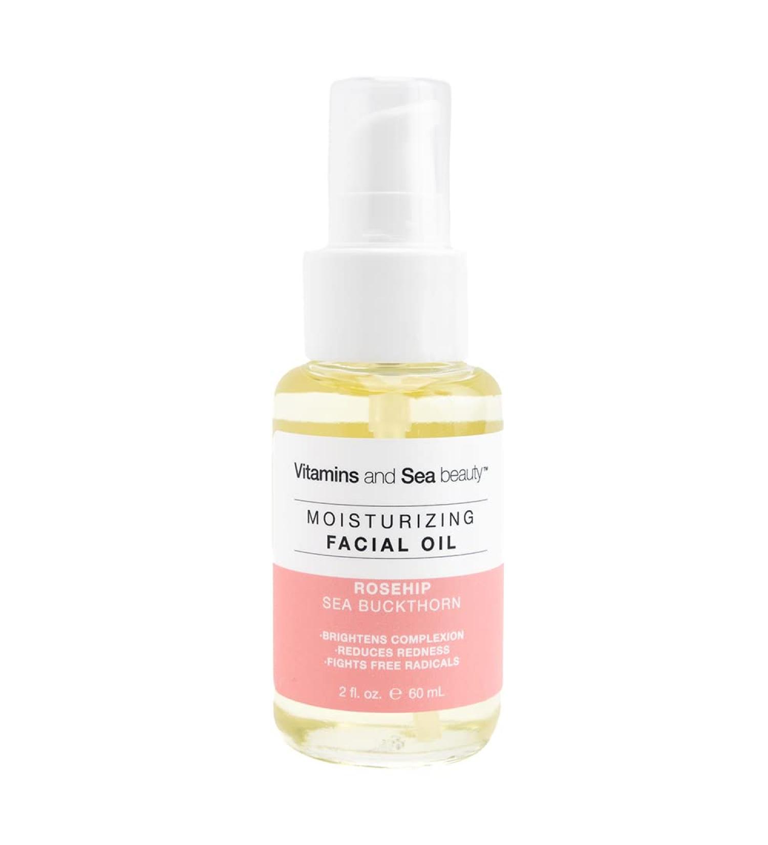 Sea Beauty Face Oil Moisturizer with Rosehip & Sea Buckthorn - 2 Fl Oz (Pack of 1) - Buy Online on GoSupps.com