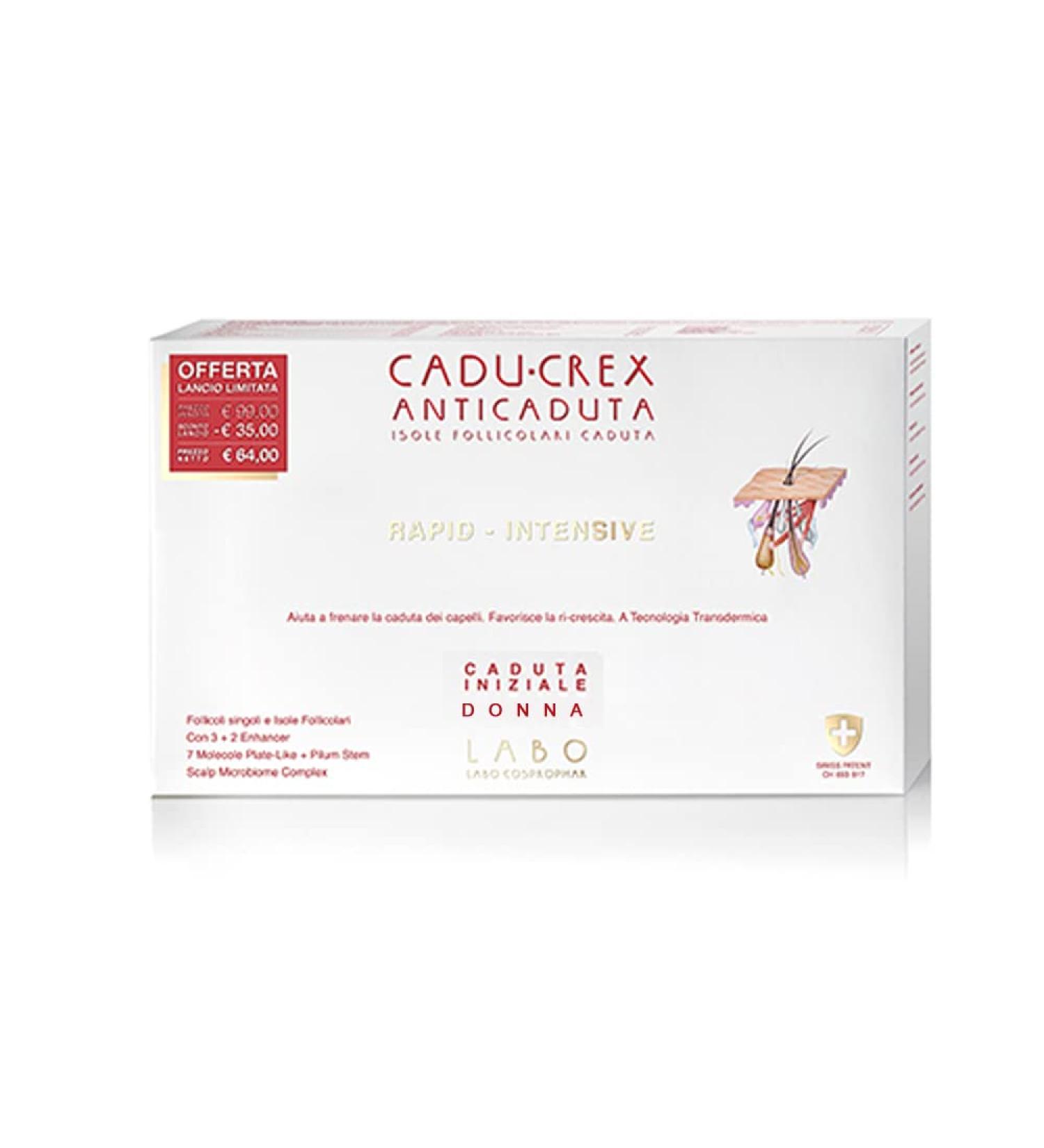 Cadu Crex Rapid Intensive Follicle Islands Treatment for Thinning Hair Initial Loss Women 40 Ampoules
