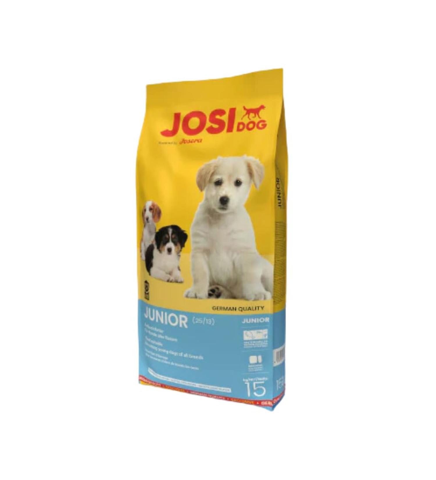 JosiDog Junior Dry Food for Puppies and Young Dogs (1 x 15 kg) - Gluten-Free Formula for Better Tolerance - Complete Food - Powered by Josera - 1 Pack