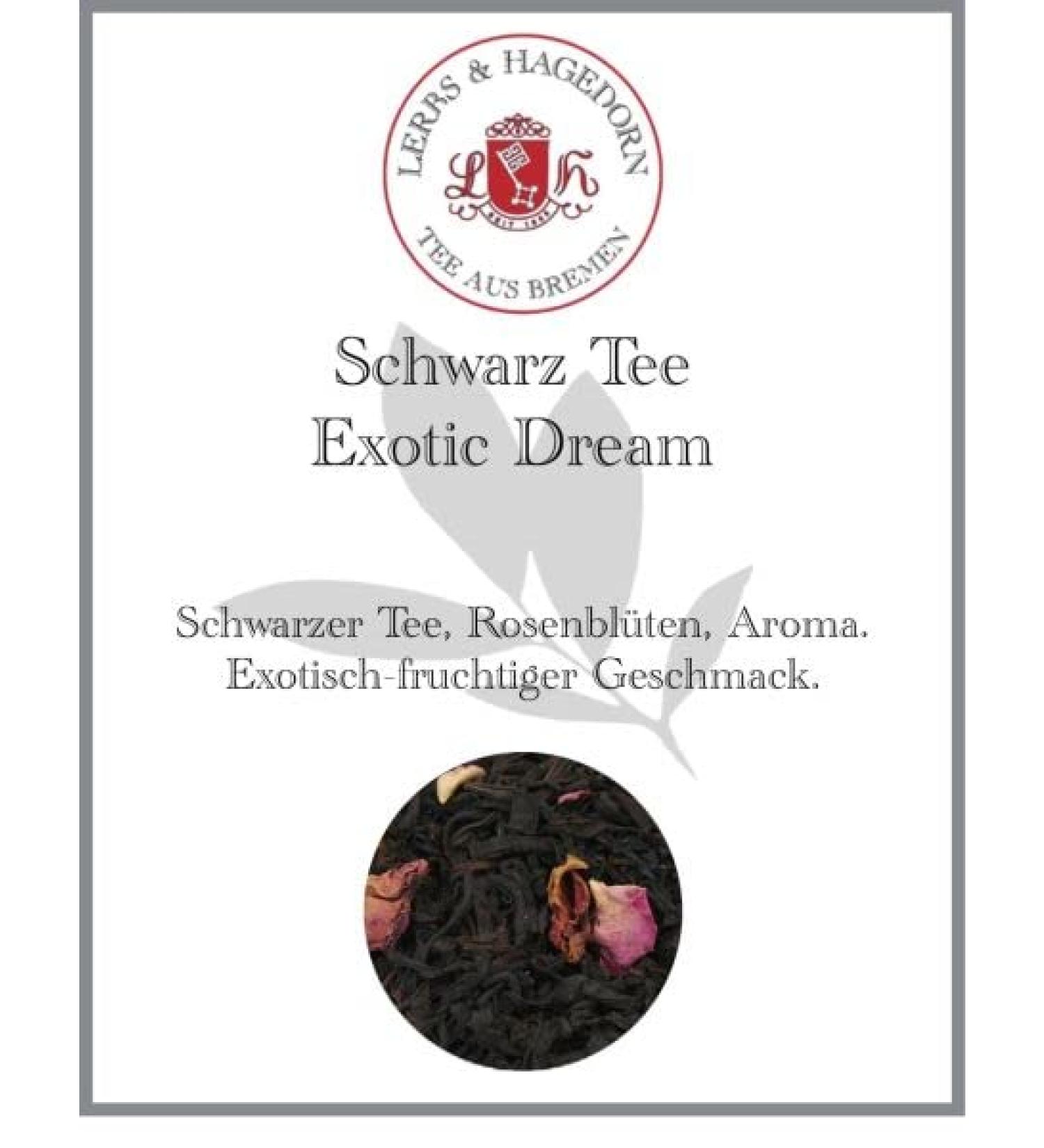  Lerbs & Hagedorn Lerbs & Hagedorn Exotic Dream Black Tea | Exotic and fruity taste 250 g (approx. 20 liters) Rose petals - Buy Online on GoSupps.com