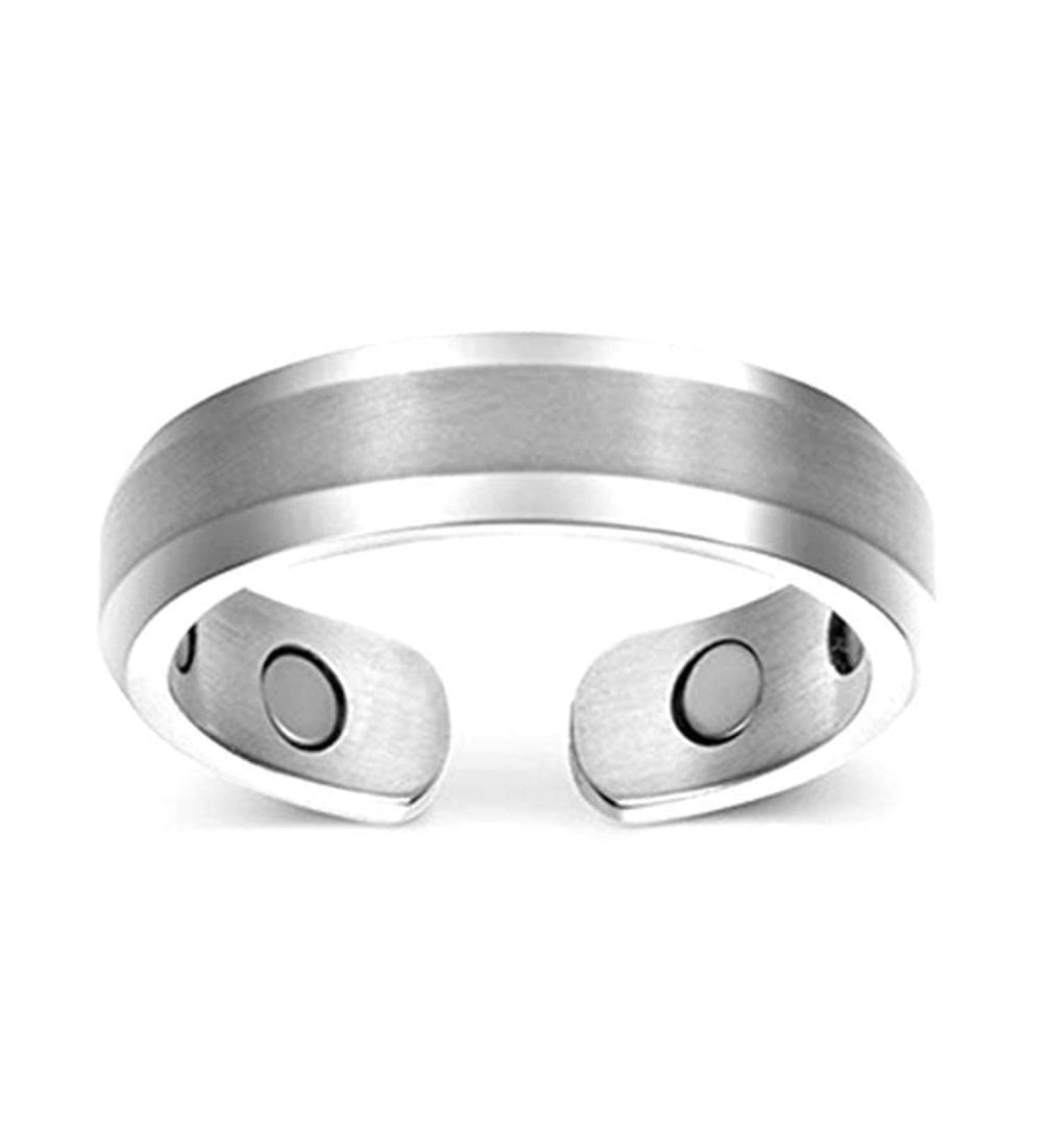 Magnetic Therapy Rings for Women & Men | Fashionable Health Jewelry for Detox & Weight Loss | Lymphatic Support | Silver Magnetic Rings - Buy Online on GoSupps.com