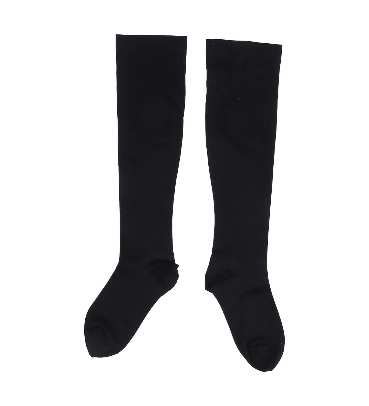 280D Compression Socks - High Elastic Knee Highs Closed Toe - Black | Best for Travel & Health - Buy Online on GoSupps.com