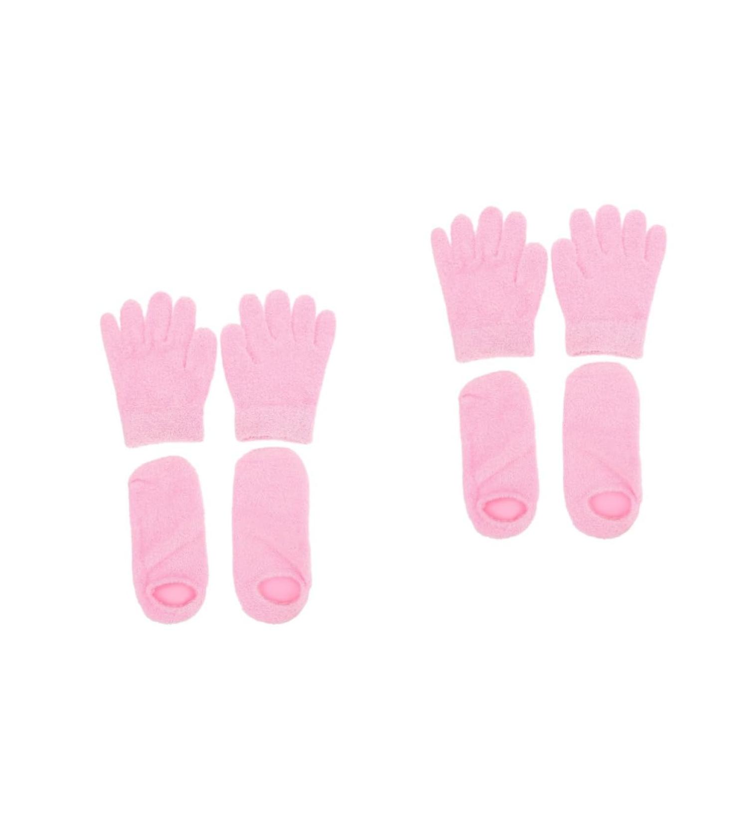 FRCOLOR 4 Pairs Gel Care Kit Grooming Gloves Hand Healing Man Suit Hand Softening Protective Gloves Small Cotton Gloves Hand Gloves Men Suit Sock Pink Yarn Women's Moisturizing - Buy Online on GoSupps.com