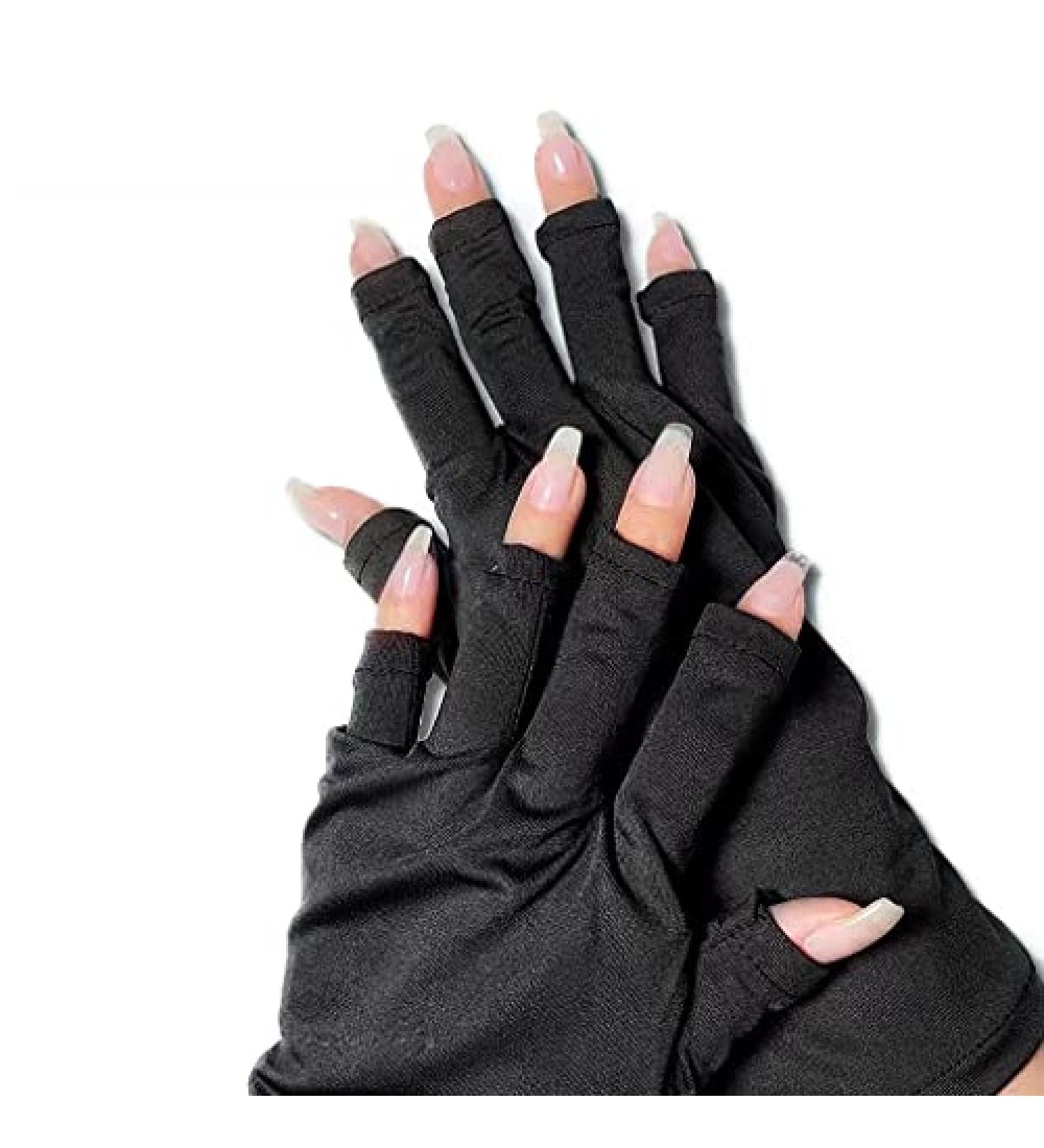 Faiteary UV Protection Gloves for Gel Nail Lamp - Skin Care Anti UV Light Fingerless Gloves for Gel Nail Manicures - Buy Online on GoSupps.com