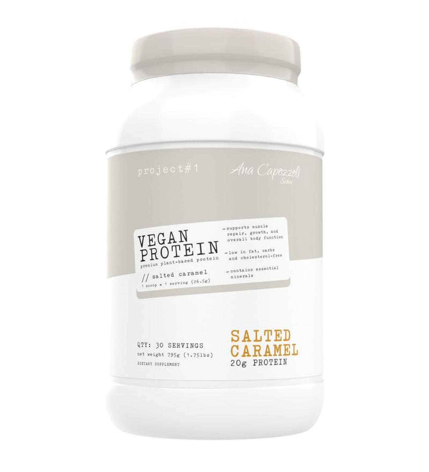 Premium Vegan Protein Powder - Organic Gluten-Free Soy-Free Salted Caramel | Plant-Based Protein | Sweetened with Stevia - Buy Online on GoSupps.com