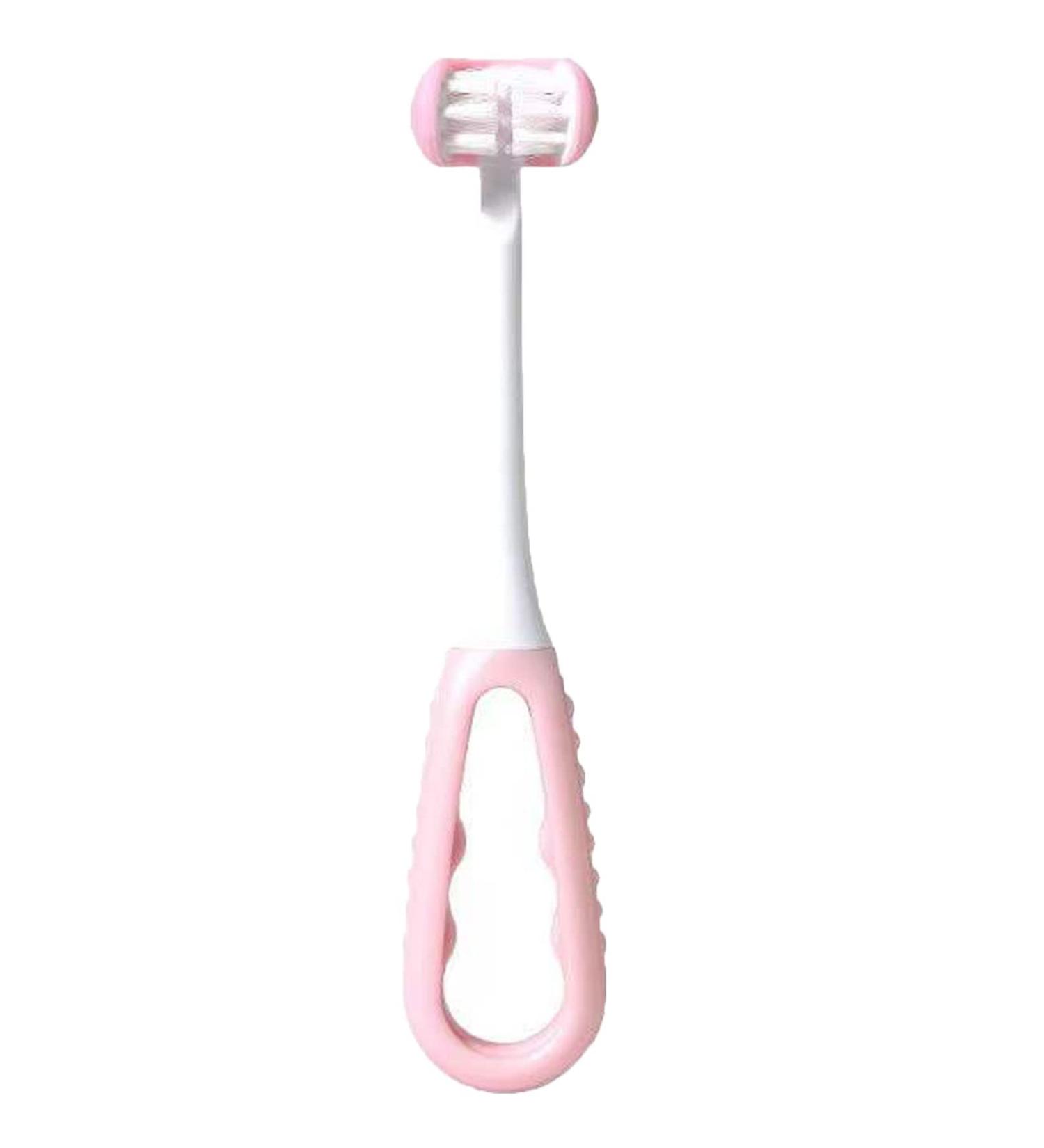 Zymon Toothbrush for Toddlers - Triple-Angle Toothhugger Training Brush in Pink | Best Oral Care for Kids - Buy Online on GoSupps.com