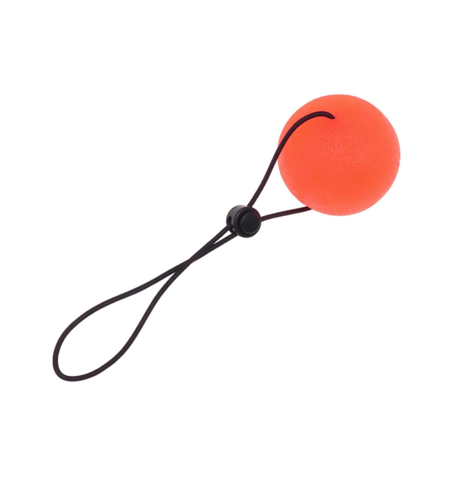 Solustrie Finger Handle Squeeze Ball - Wrist Exercise & Strength Training Toy - 5.3cm Orange Fitness Device - Buy Online on GoSupps.com