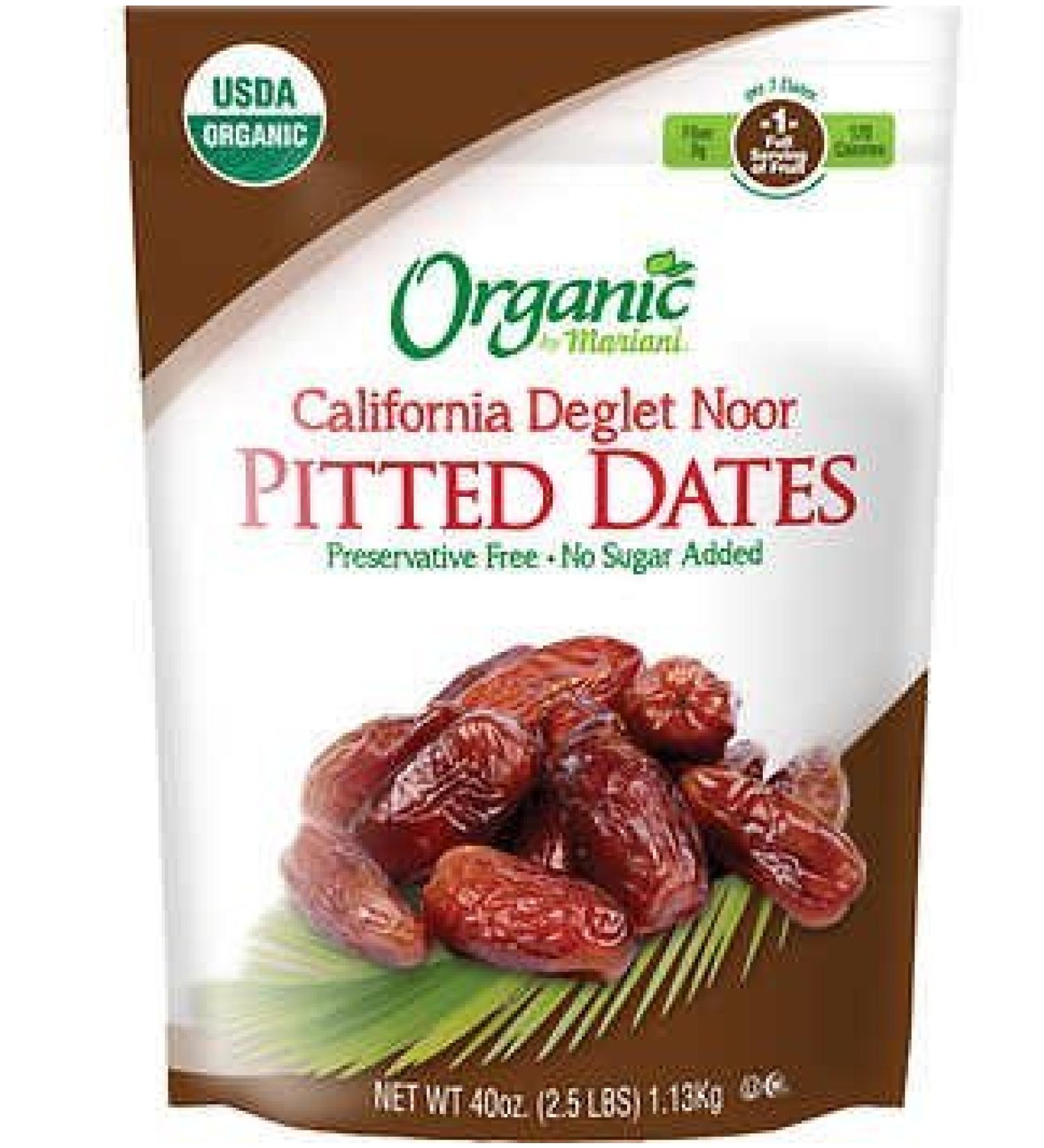 Organic California Deglet Noor Pitted Dates 2.5lb 2.5 Pound (Pack of 1)