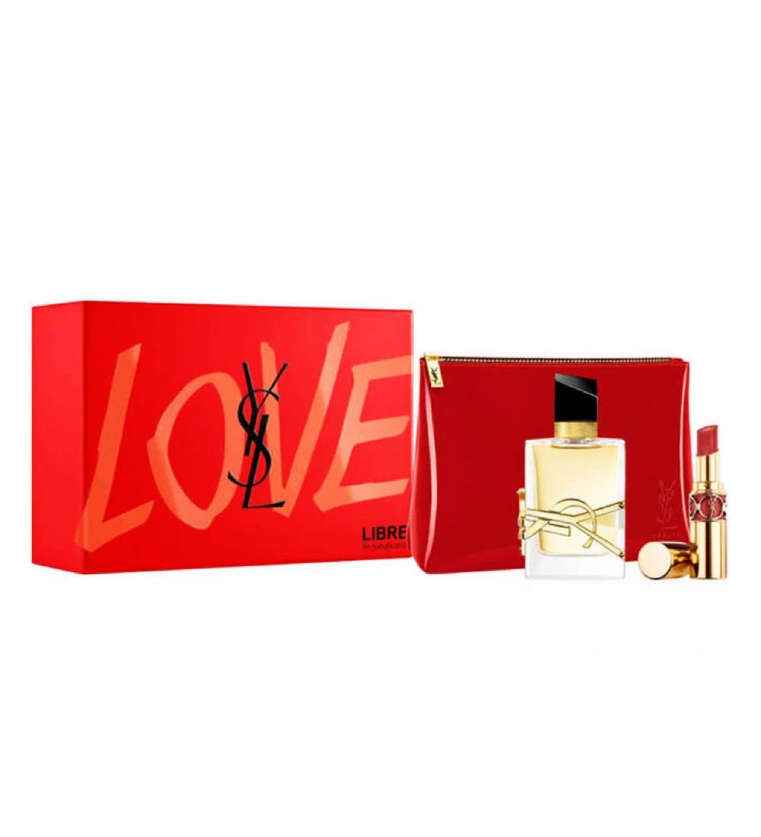 YVES SAINT LAURENT Libre Femme Case Eau de Parfum spray 50 ml + lipstick + Pouch - Buy Online on GoSupps.com