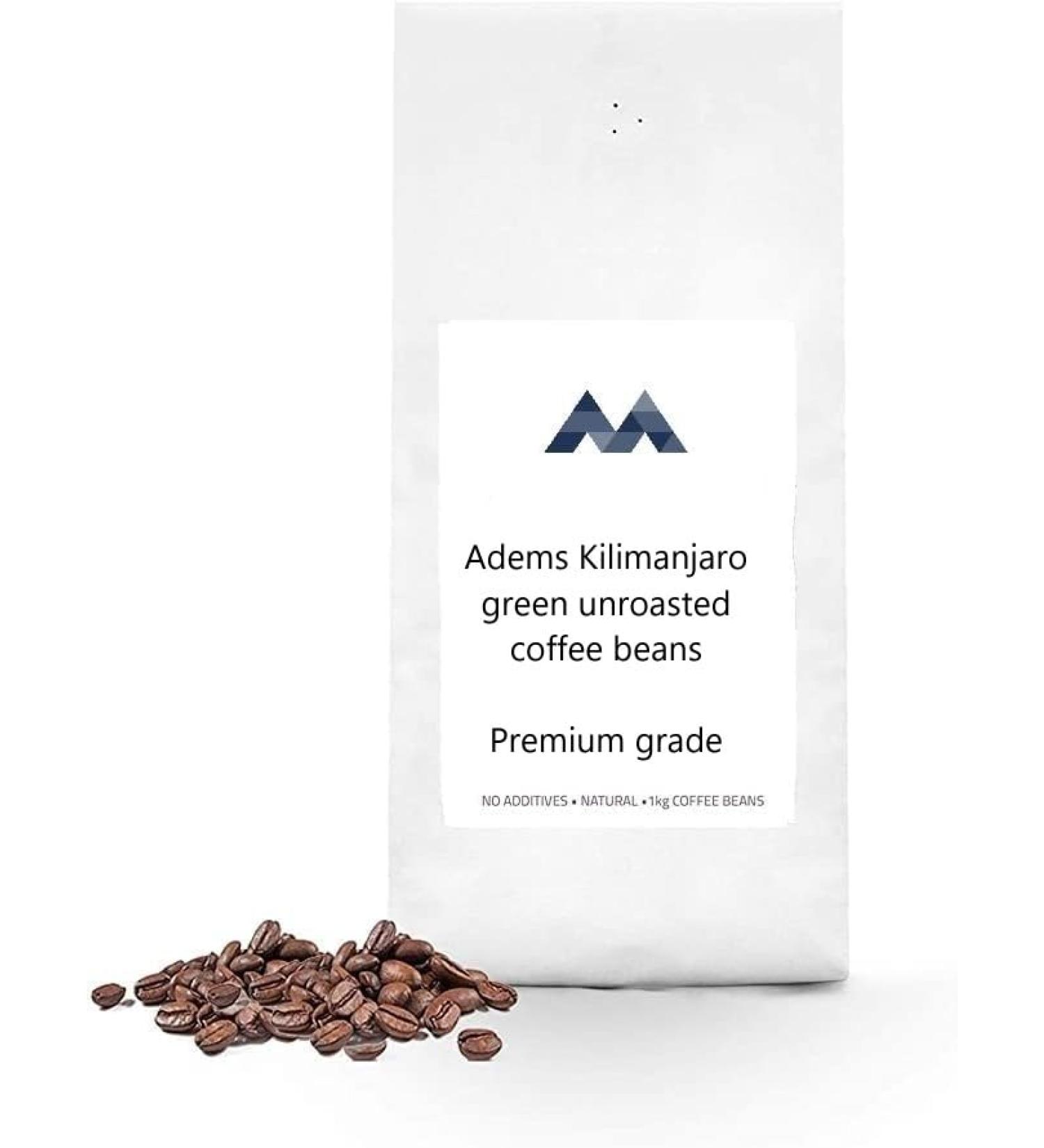 Adems Tanzanian killimanjaro green unroasted coffee beans for home or business roasting 1kg arabica coffee beans from Tanzania
