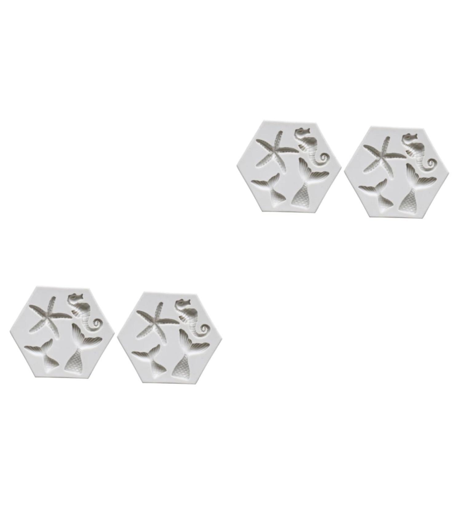 MAGICLULU DIY Baking Mold 4 Pcs Mold Cake Silica Gel Fudge Silicone Sweet Mould 9X7.5X0.8CMx2pcs Greyx2pcs - Buy Online on GoSupps.com