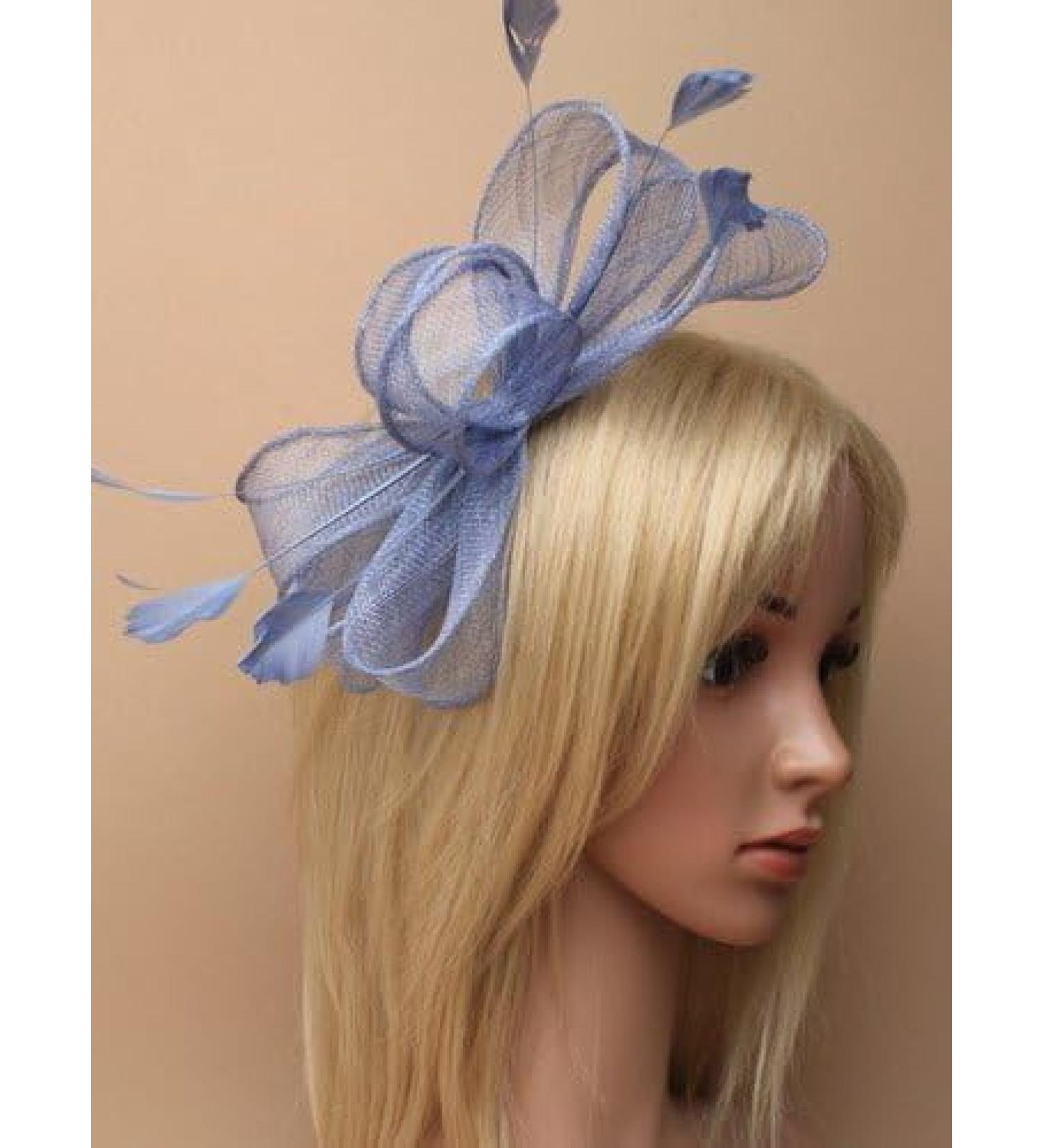 Arranview Jewellery Blue fascinator with bows and feather tendrils on clear comb - Buy Online on GoSupps.com