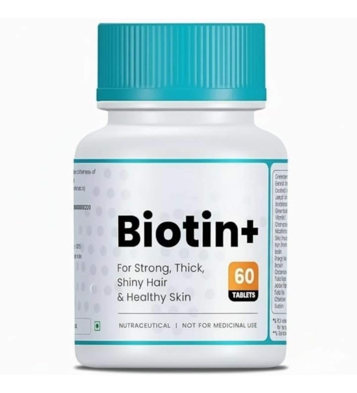 ayurveda Biotin for Hair Growth | Supplement for Strong & Thick Hair | Glowing Skin Fights Nail Brittleness for Men & Women. - Buy Online on GoSupps.com