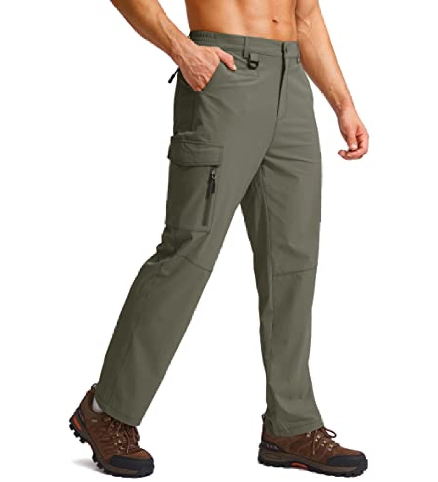 G Gradual Men's Water Resistant Quick Dry Hiking Cargo Pants - Slate Green Large - Buy Online on GoSupps.com