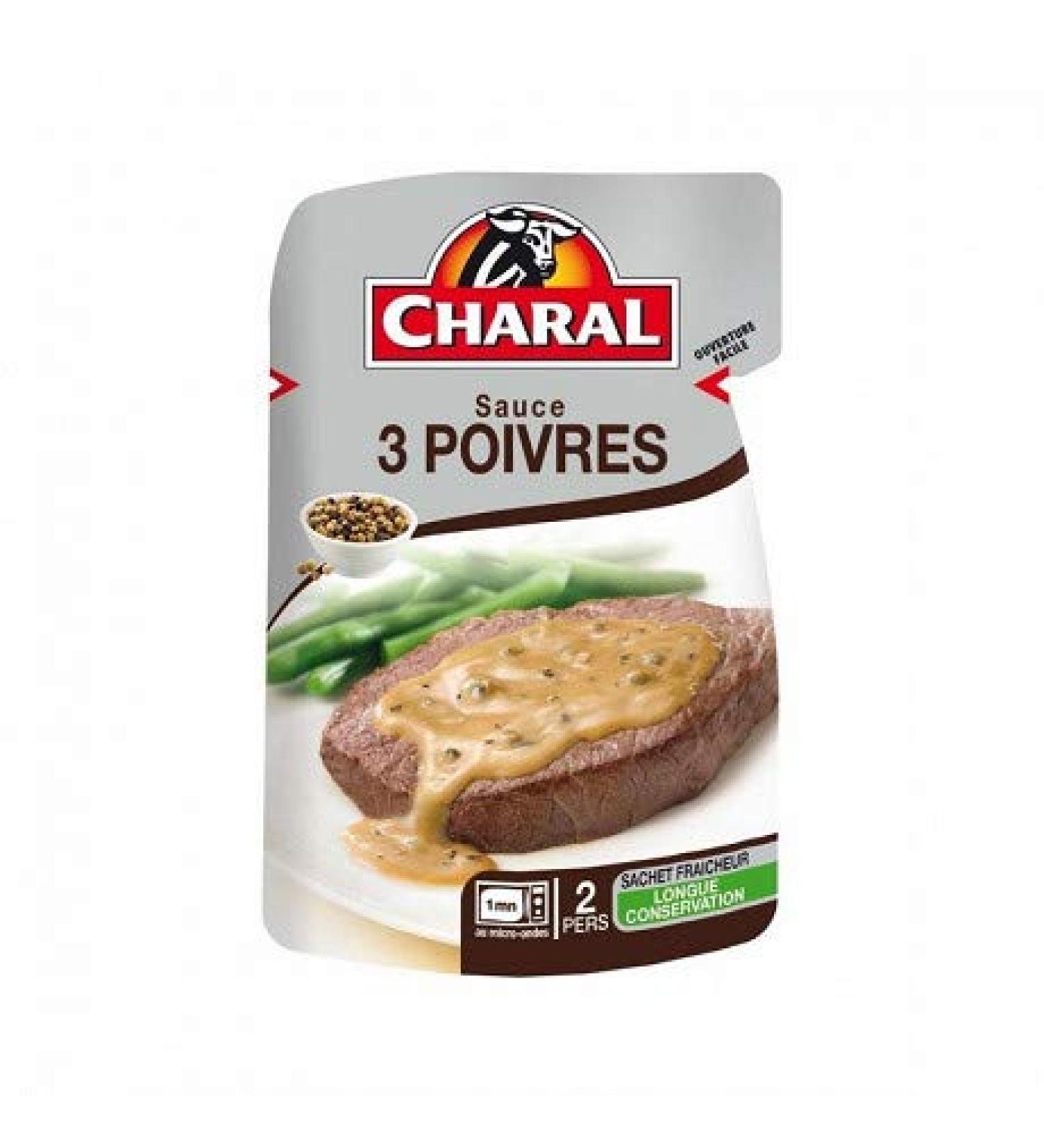 CHARAL - Sauce 3 Poivres 120G - Lot De 4 - livraison offerte