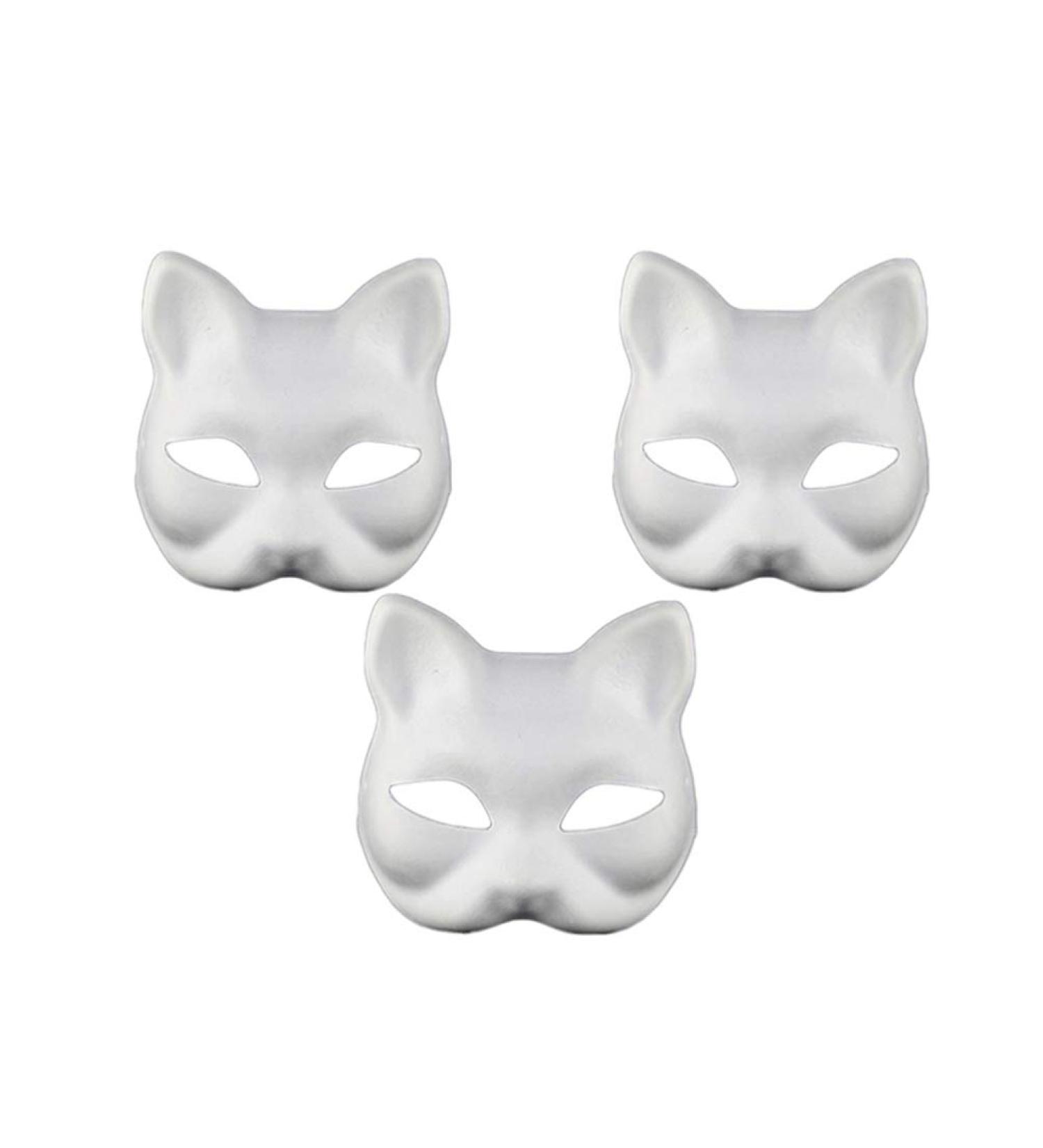 Alipis Kitsune Fox Masks - DIY Hand Painted Paper Animal Masks for Cosquerade and Halloween Parties - Buy Online on GoSupps.com
