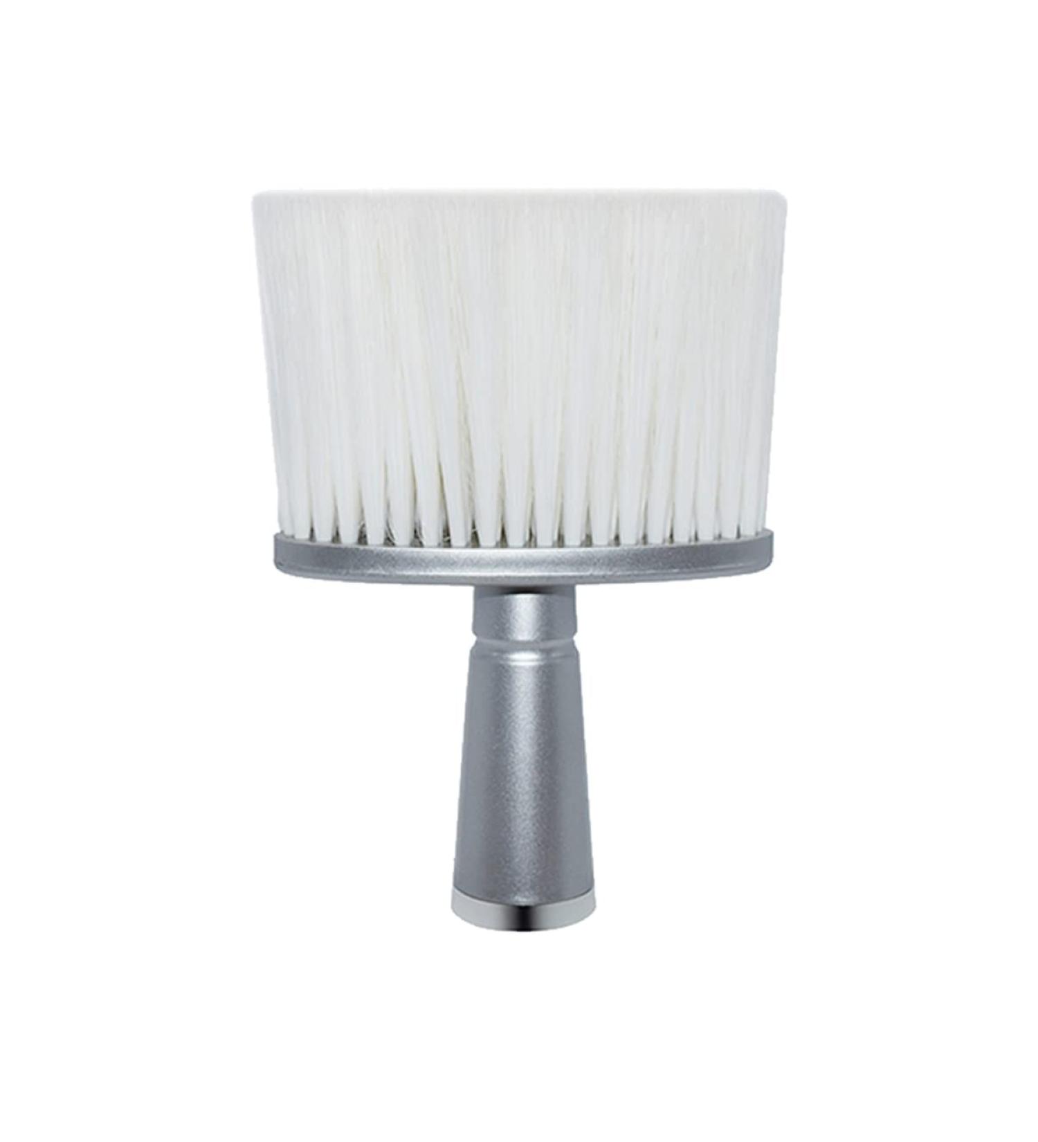 FRCOLOR 1pc Hairdressing Duster Nylon Neck Duster Brush Haircut Hair Brush Cleaner Face Brush Hair Cutting Hair Cutting Cleaning Brush Hair Cutting Sweep Duster Soft Fur Neck Brush 15.5x10 cm Silver - Buy Online on GoSupps.com