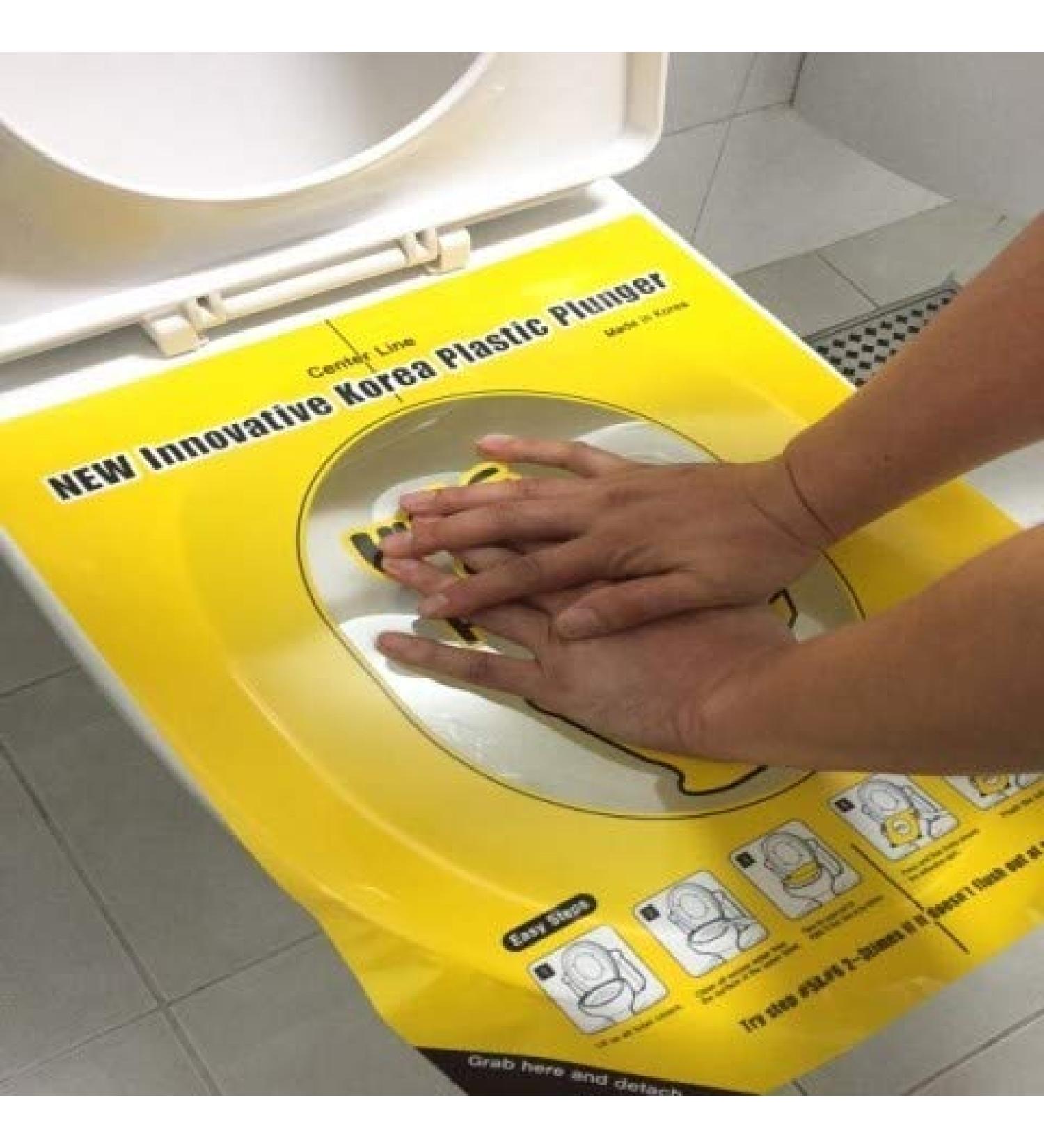 PONGTU Toilet Unclogger Sticker Plunger - Hygienic Disposable WC Plunger | Easy-to-Use 14x17.5 Unclog Sheet | Korean Toilet Push Bomb - Buy Online on GoSupps.com