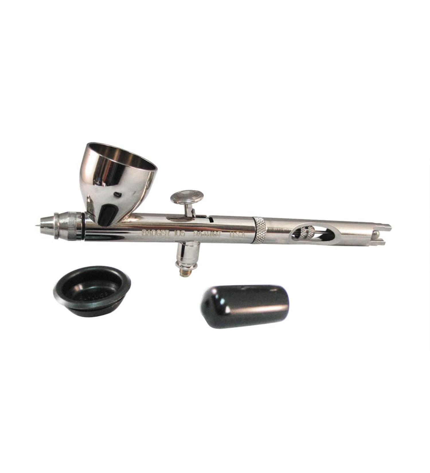 Badger Air-Brush Co. Model 105 Patriot Fine Gravity Airbrush - Stainless Steel - Buy Online on GoSupps.com