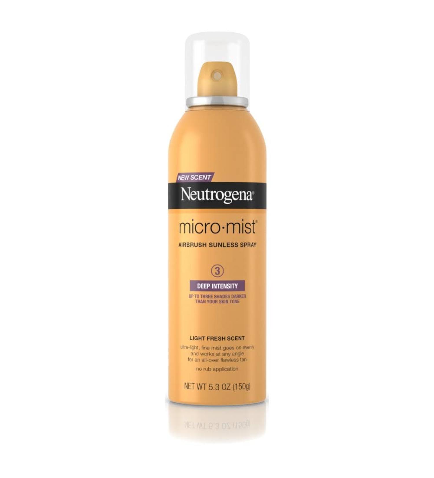 Neutrogena Micro-Mist Airbrush Sunless Tan Spray Deep 5.3 oz Pack of 6