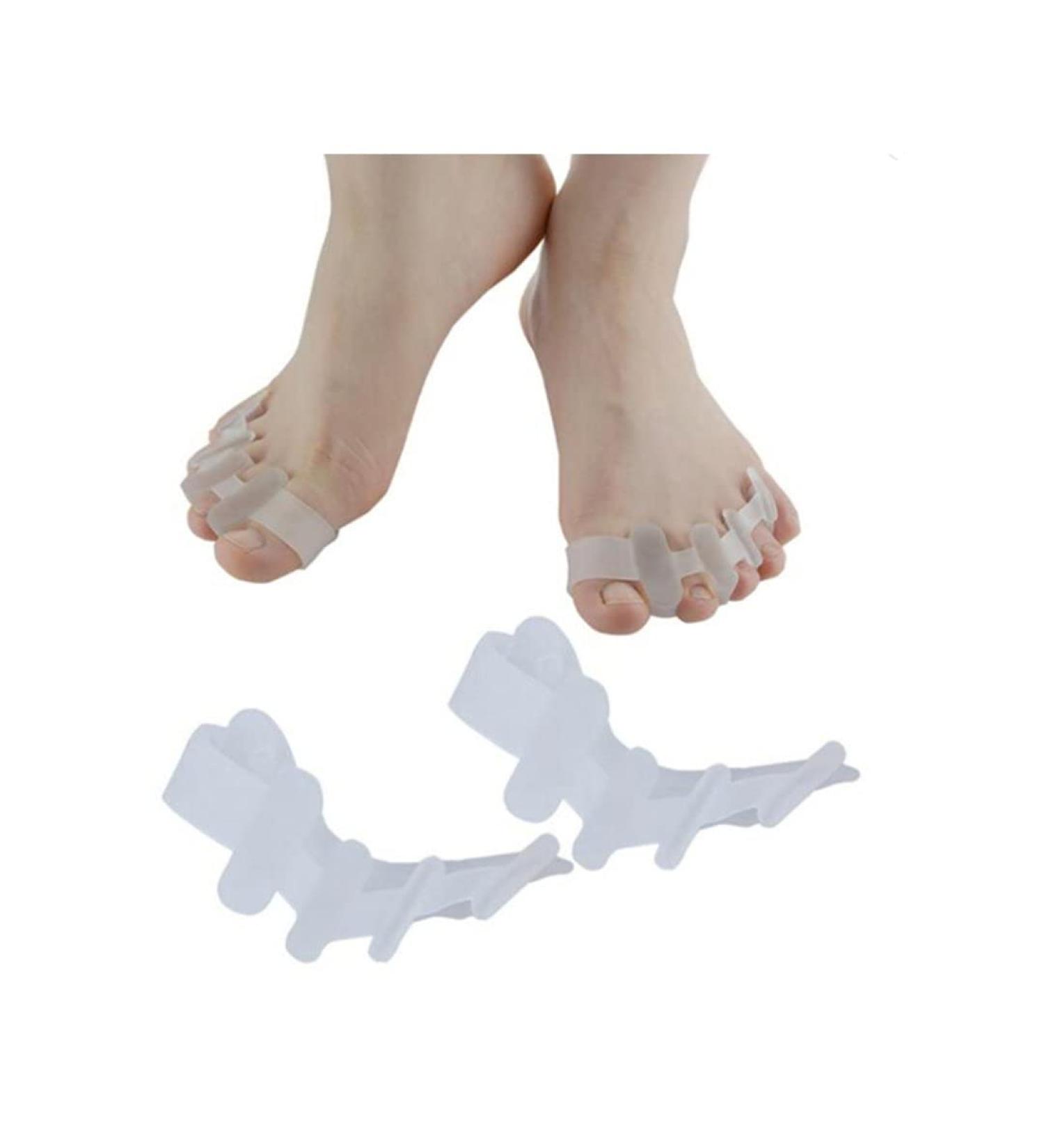 Gel Toe Separators for Men & Women - Bunion Pain Relief | Hammer Toe Straighteners | Plantar Fasciitis Silicon Spreaders - Ideal for Yoga & Sports - Buy Online on GoSupps.com