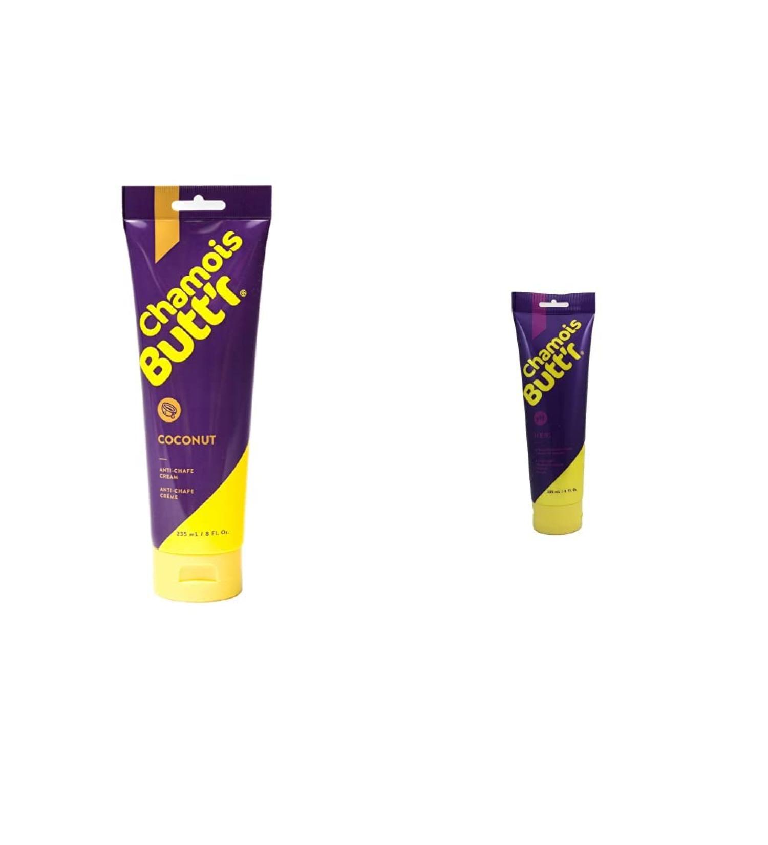 Chamois Butt'r Coconut Anti-Chafe Cream 8 Ounce Tube & Her' Anti-Chafe Cream 8 ounce tube - Buy Online on GoSupps.com