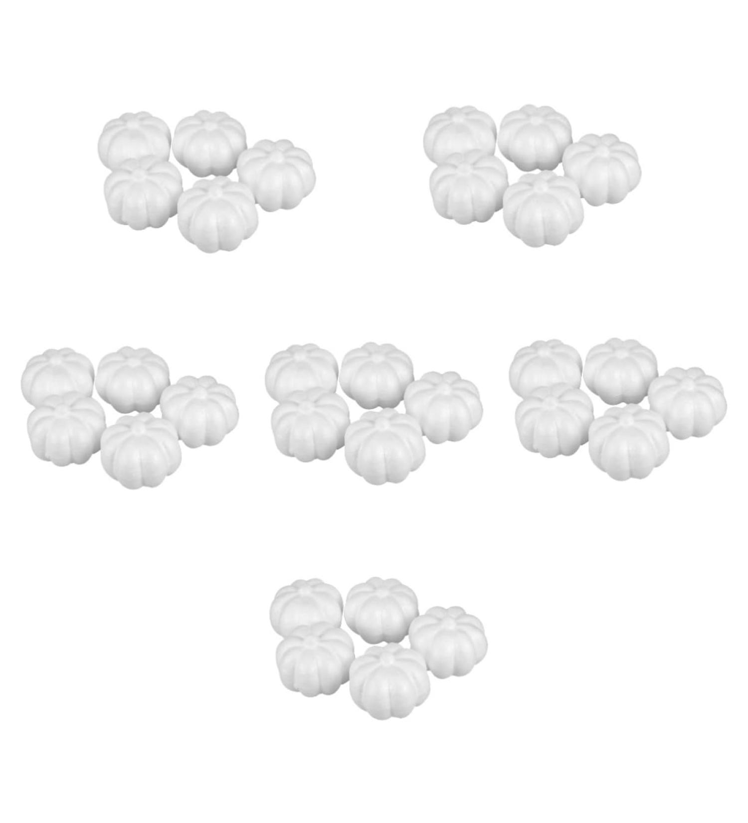 Alipis 30 Pcs White Foam Pumpkins for Crafts Fall Decorations for Home Pumpkin Centerpiece Homemade Ornaments Halloween Jack o Pumpkin White Decor Blue Home Decor Vegetable Fake Pumpkin - Buy Online on GoSupps.com