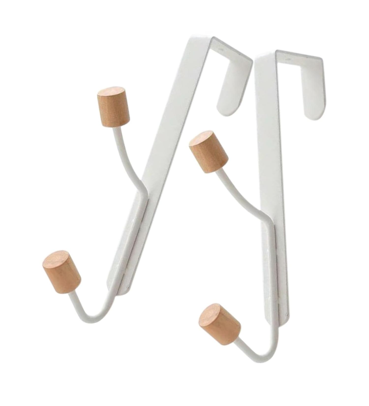 Alipis 2pcs No Punching Door Hook Clothes Rack Towel Holder Towel Rack Over Door Coat Hook Hanger Bags - Buy Online on GoSupps.com