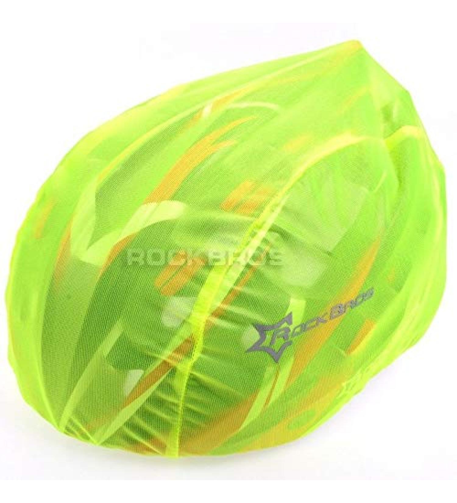 Yellow Helmet Cover Set - 2 Waterproof Bicycle Helmet Protectors | Reflective Logo for Safety | Adjustable Cord for Rain Wind & Sun Protection - Buy Online on GoSupps.com