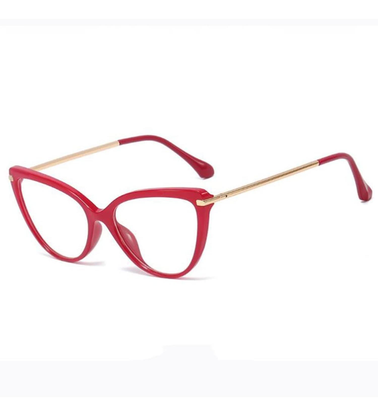 Buy Buli Red Cat Eye Reading Glasses for Women | Prescription +0.75 Oversize Tortoise Design Spring Hinge - Buy Online on GoSupps.com