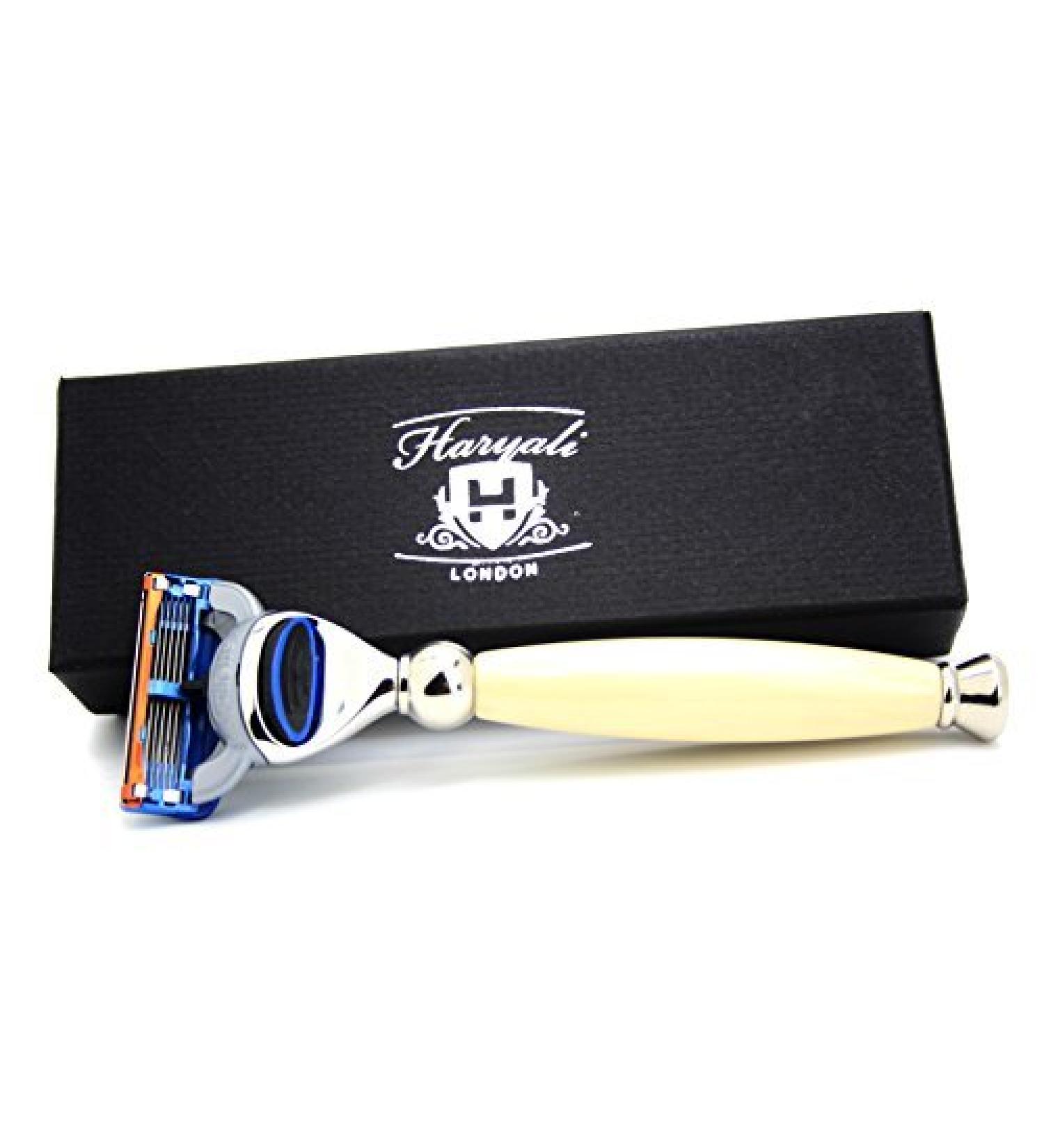 5 Edge Shaving Razor with Beautiful Handle Beard and Mustache Safety Razor for Mens Perfect Shave